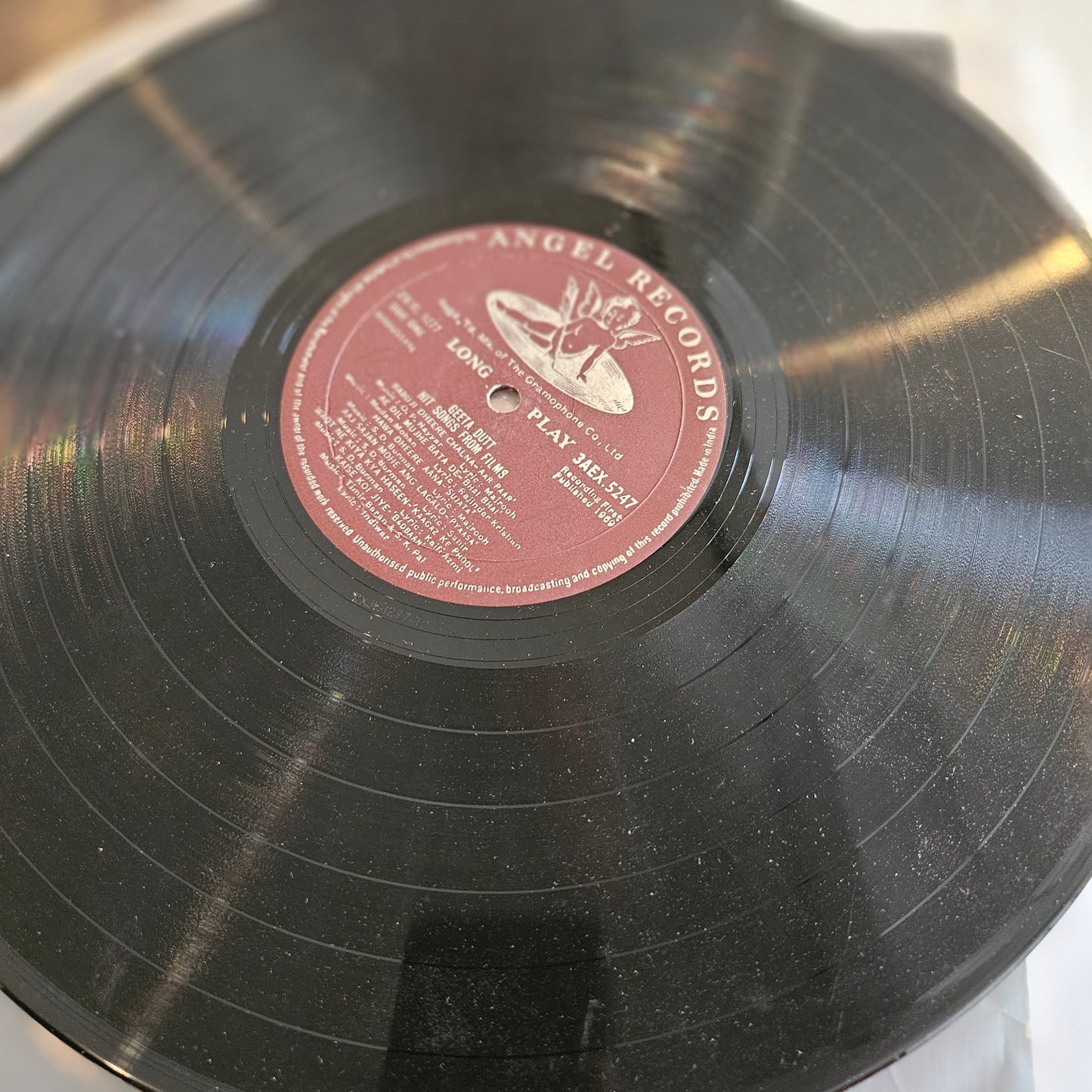 Geeta Dutt - Hit songs from films in 1st Angel edition in VG+ condition