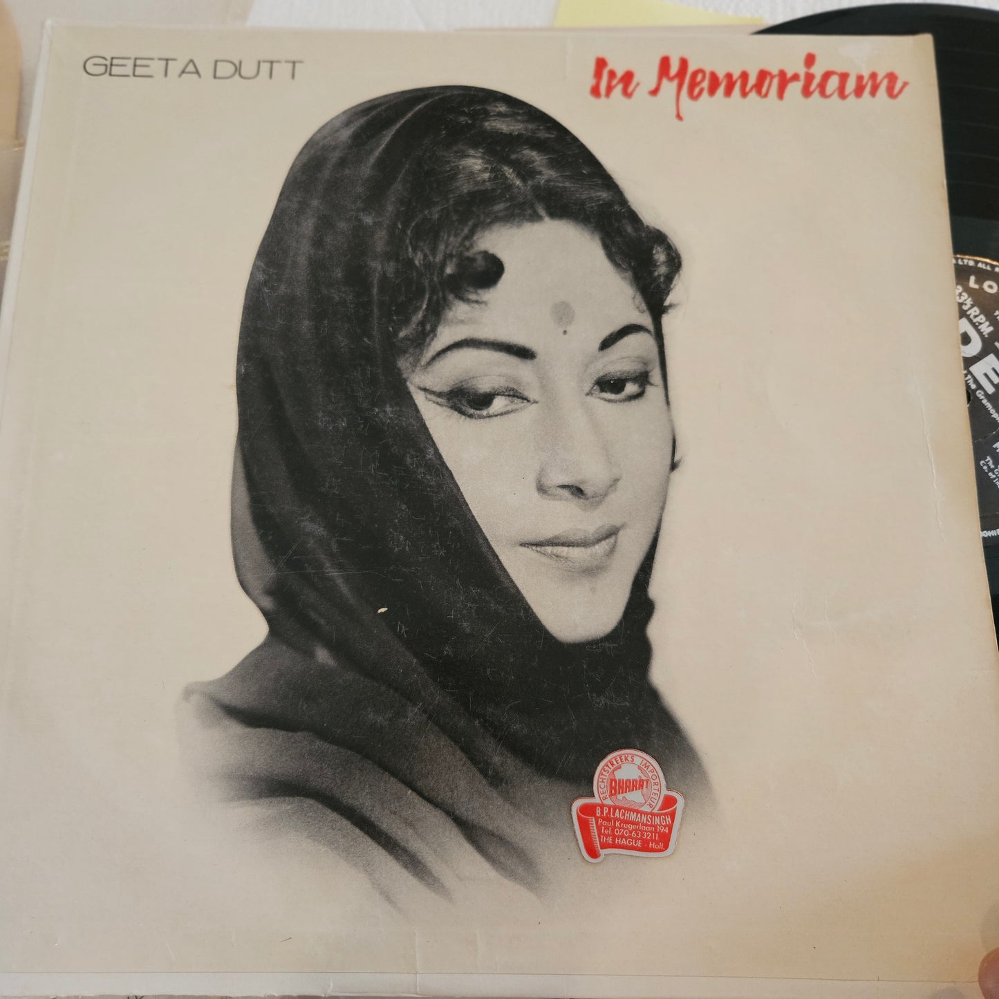 Geeta Dutt In Memoriam in 1st ring Odeon version near mint condition MOCE4157