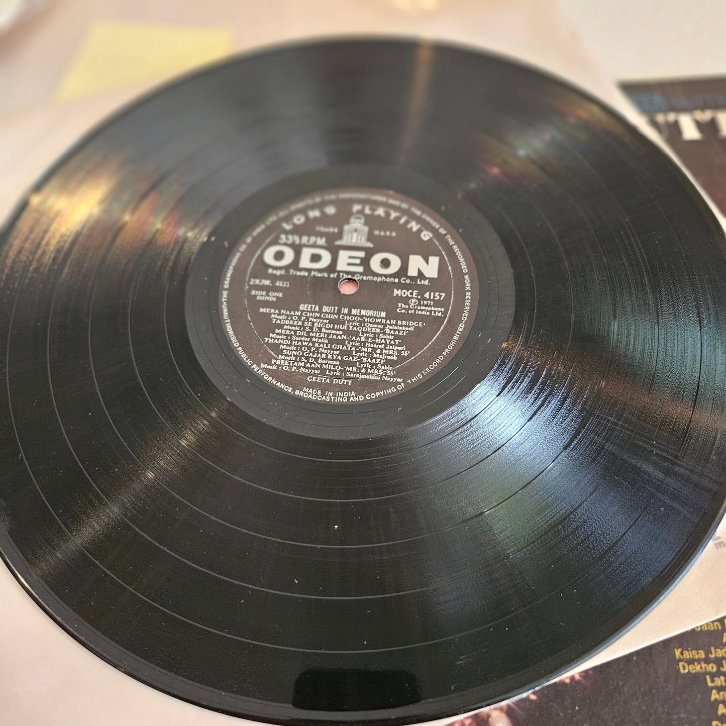 Geeta Dutt In Memoriam in 1st ring Odeon version near mint condition MOCE4157