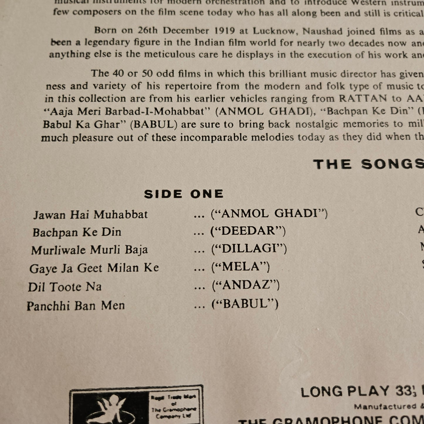 Naushad - the genius of Naushad in near mint - film hits from original soundtrack 3AEX 5015