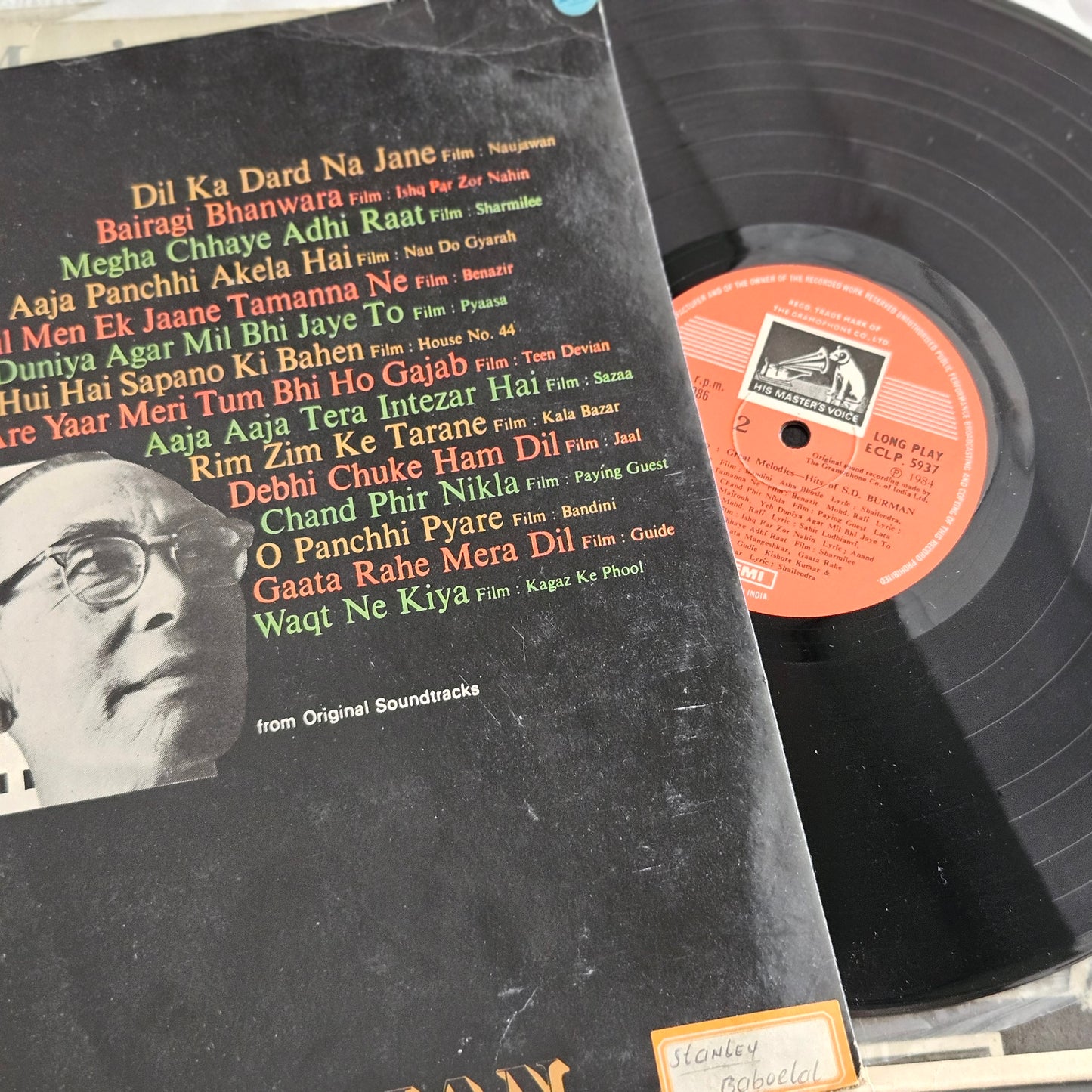 Hits of S. D. Burman in near mint  condition from original soundtrack - ECLP5937 rare collection