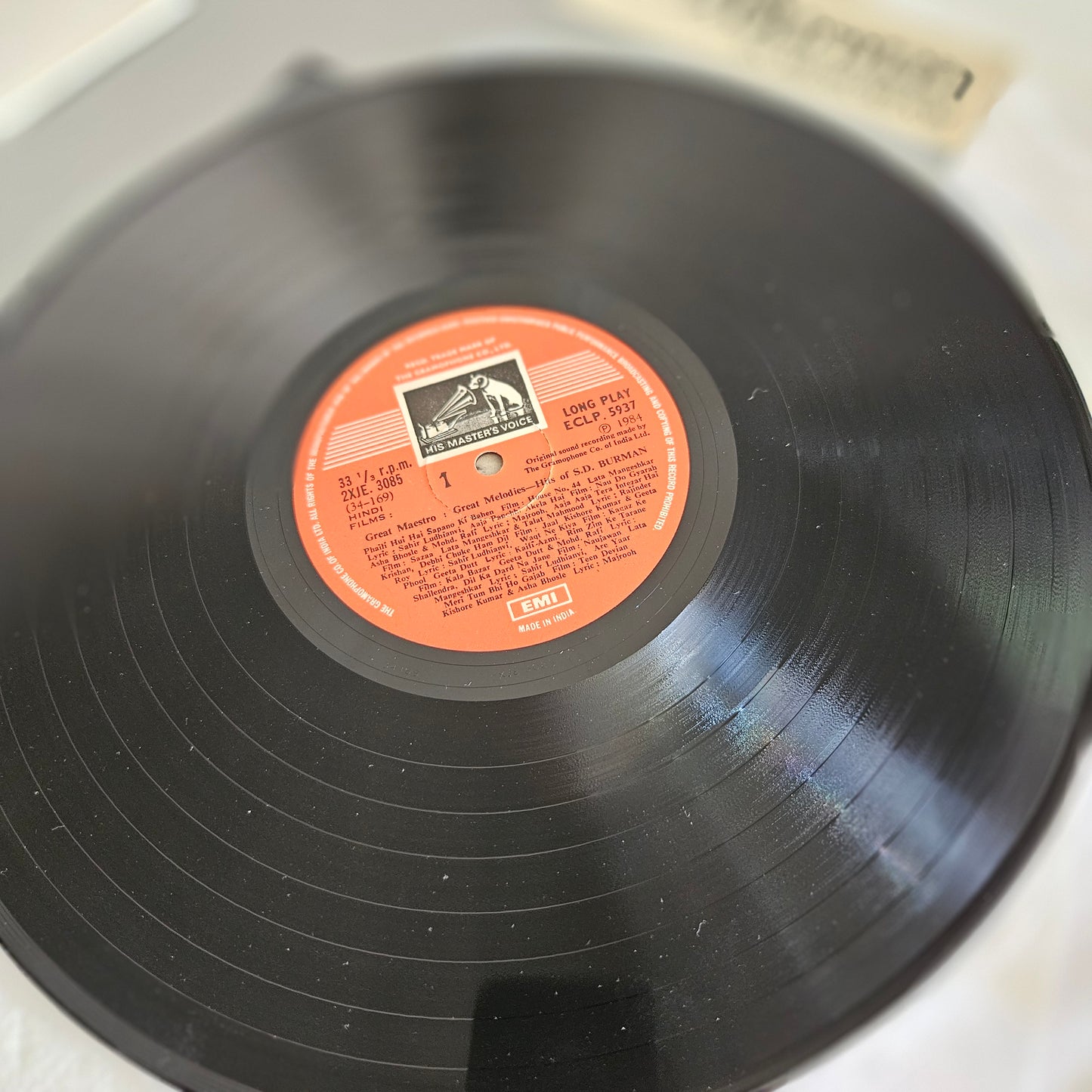 Hits of S. D. Burman in near mint  condition from original soundtrack - ECLP5937 rare collection