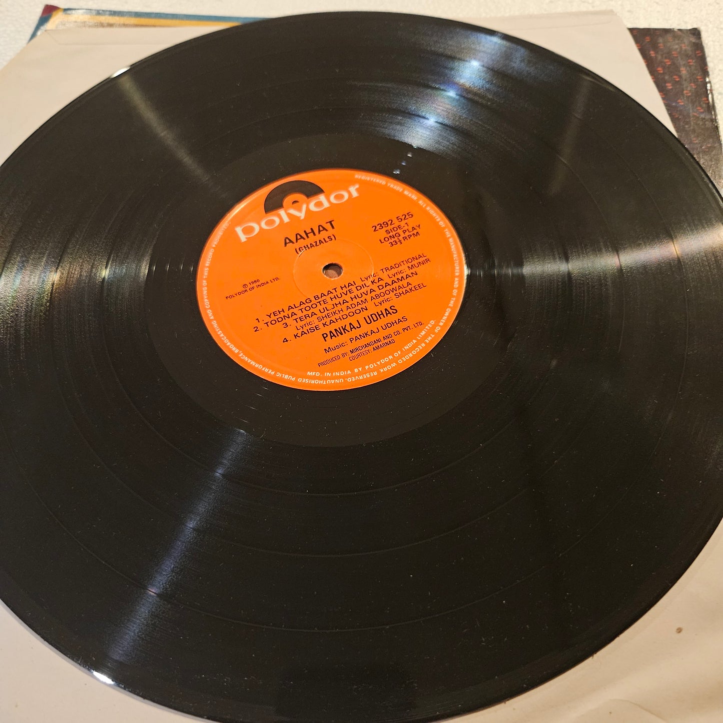Aahat  - Ghazals - Pankaj Udhas in Near Mint condition