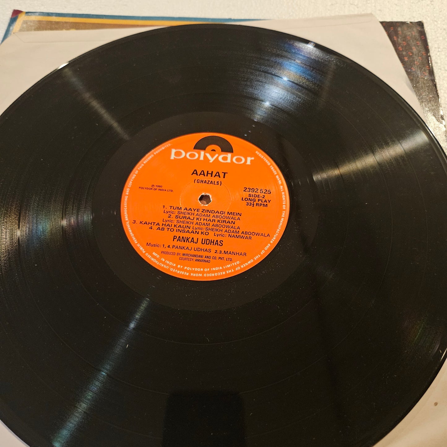 Aahat  - Ghazals - Pankaj Udhas in Near Mint condition
