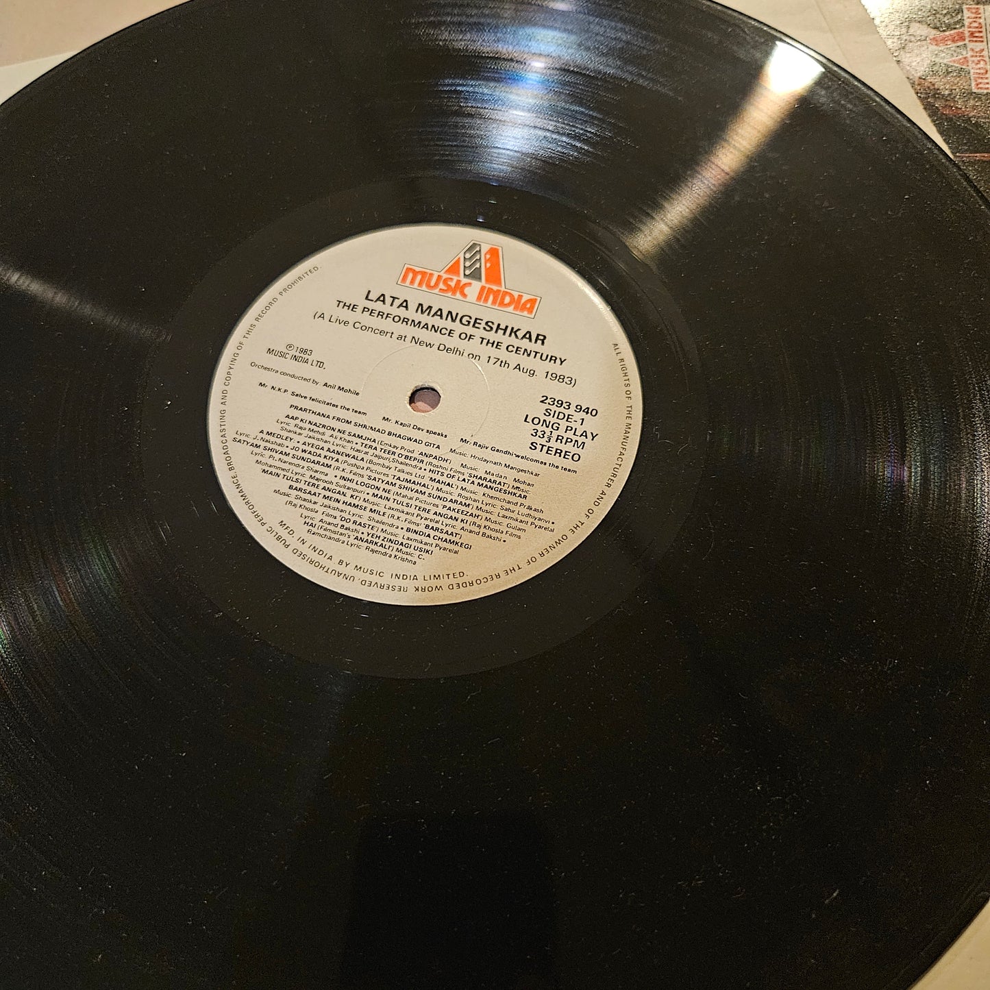 Lata Mangeshkar - The Performance Of The Century celebrating 1983 Indian Win Cricket World Cup in Near mint