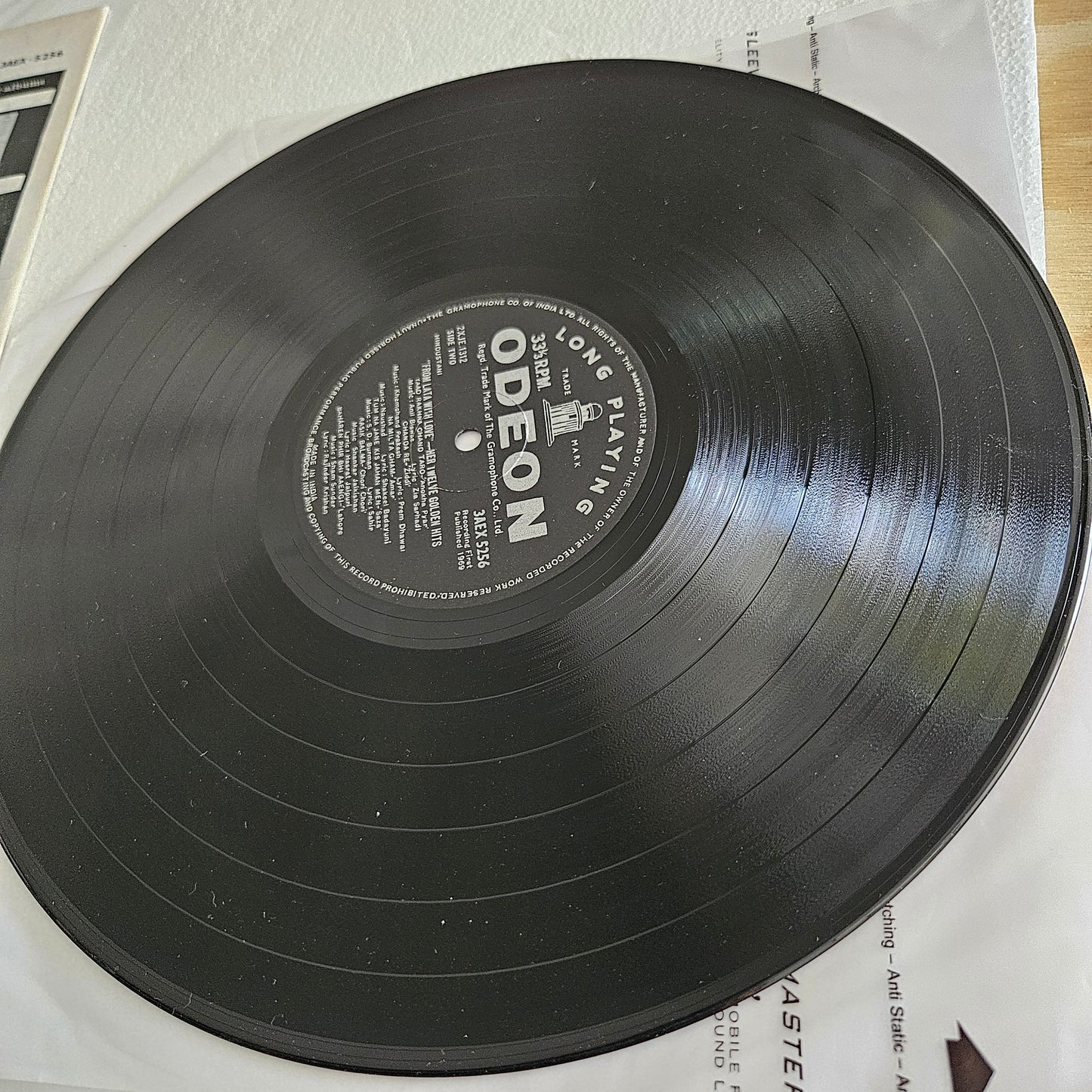 Lata Mangeshkar  - From Lata with Love - Odeon  in  near mint 3AEX5256 from original soundtrack 12 eternal songs