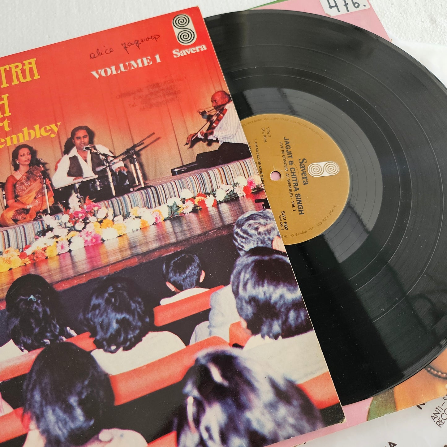 Ghazals - Jagjit Singh and Chitra Singh - Live In Concert At Wembley Vol 1 : near mint condition Made in UK - savera records