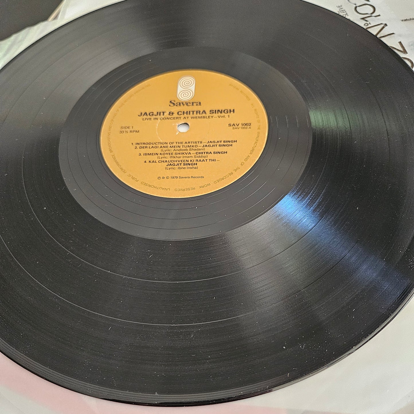 Ghazals - Jagjit Singh and Chitra Singh - Live In Concert At Wembley Vol 1 : near mint condition Made in UK - savera records