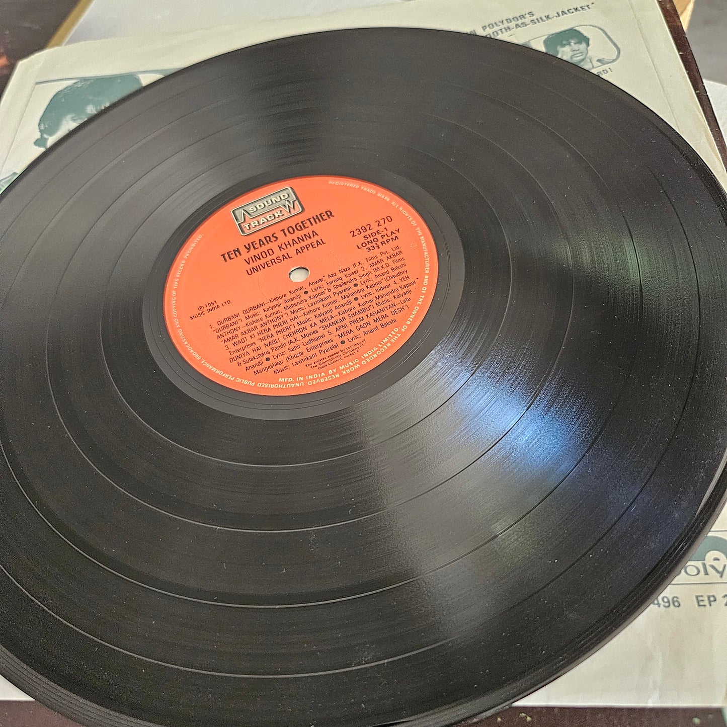 Vinod Khanna - songs from his films - Collectible Item in near mint