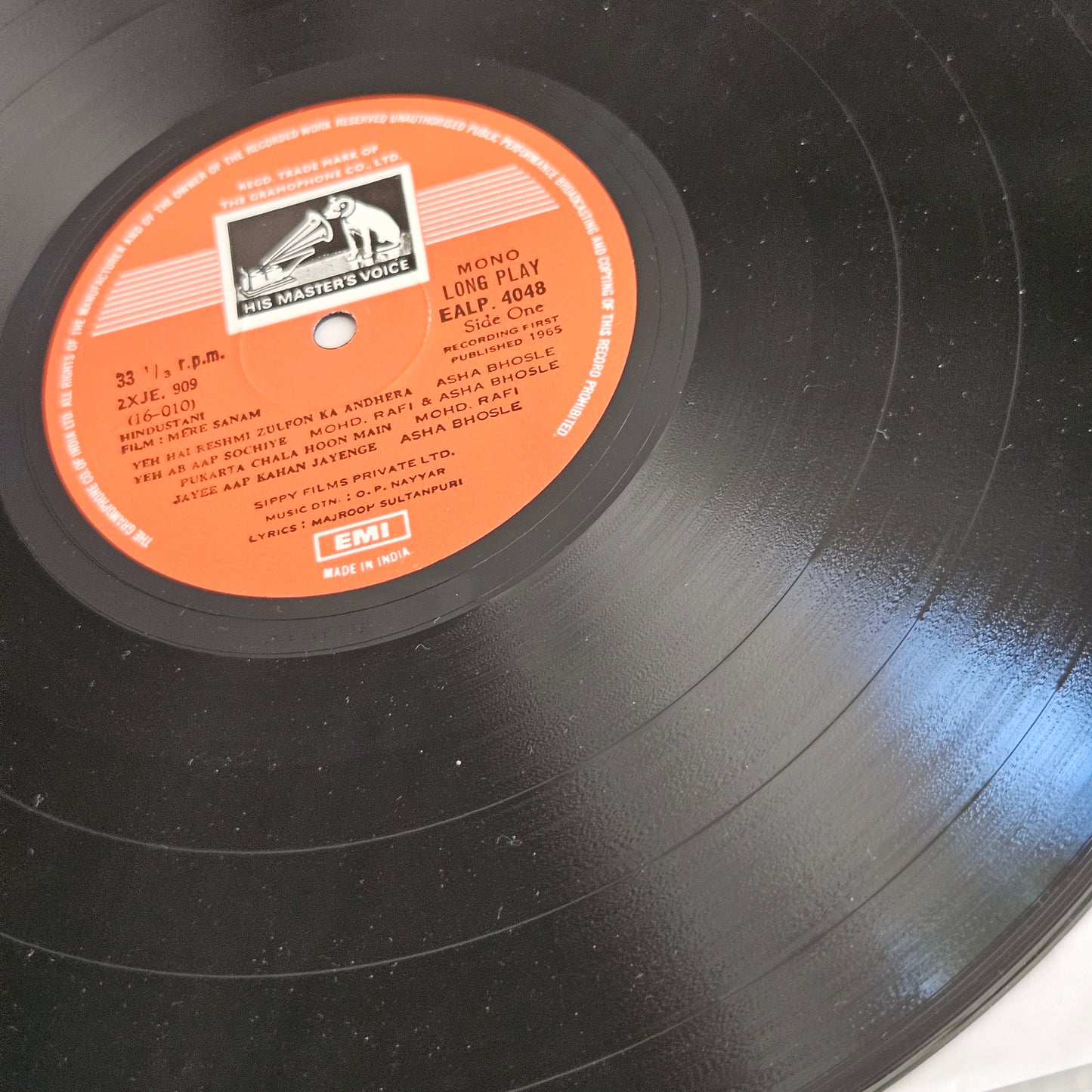 Mere Sanam - Music by O P Nayyar Superhit songs Near mint Pristine EALP4048 from original soundtrack