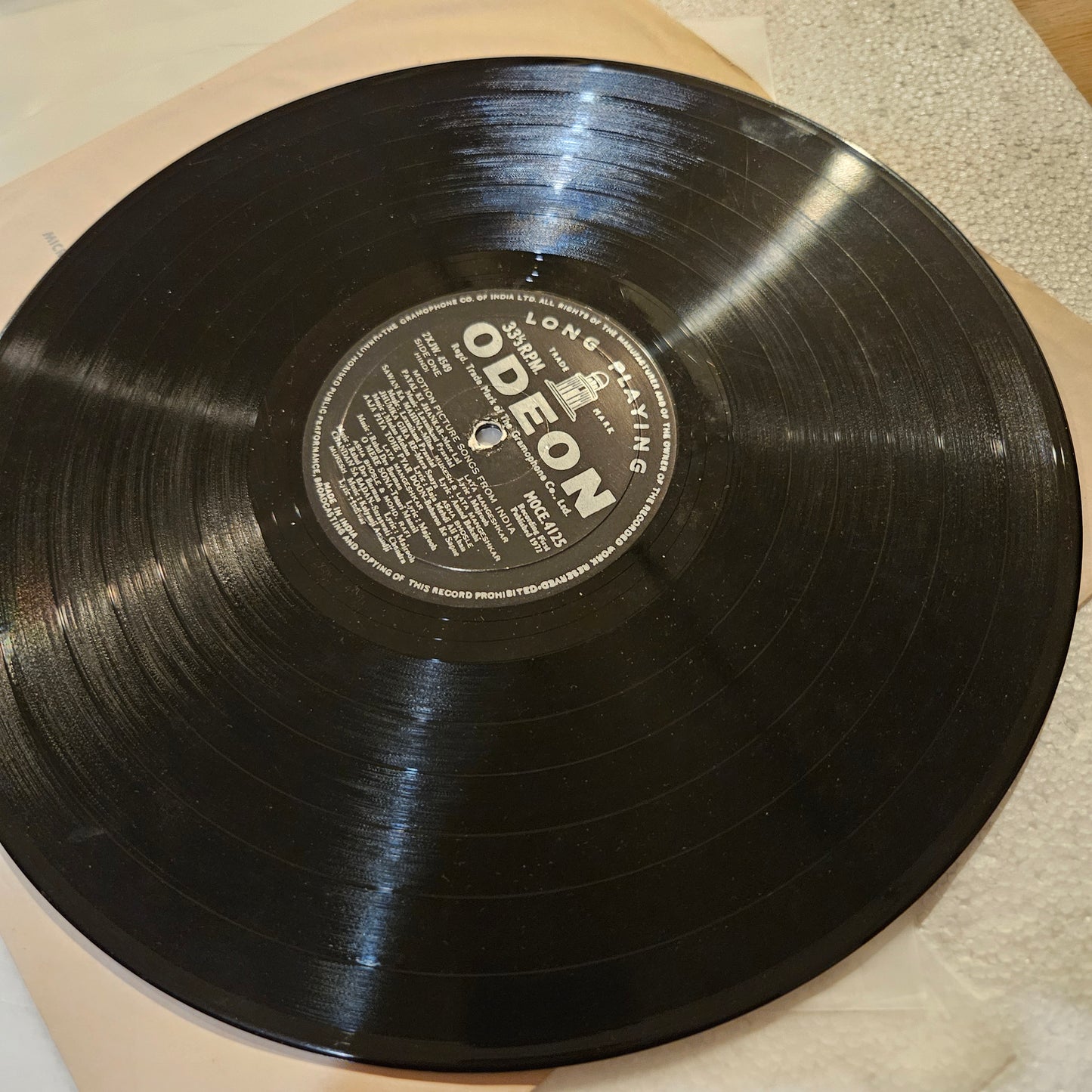 Motion Picture Songs from India - Ring Odeon edition. Superhit collection of songs  from original soundtrack in VG++ condition - MOCE 4125