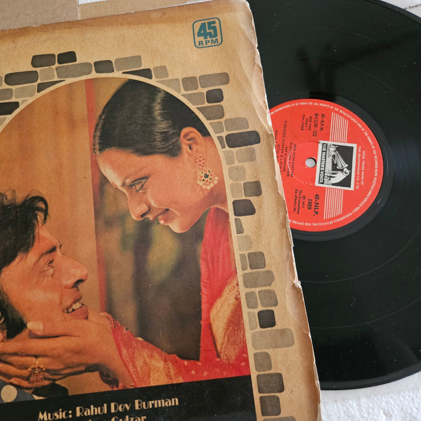 GHAR - R. D. Burman and Gulzar, Kishore and Lata Magic in  near mint- original first release soundtrack 45NLP1009 45 rpm LP