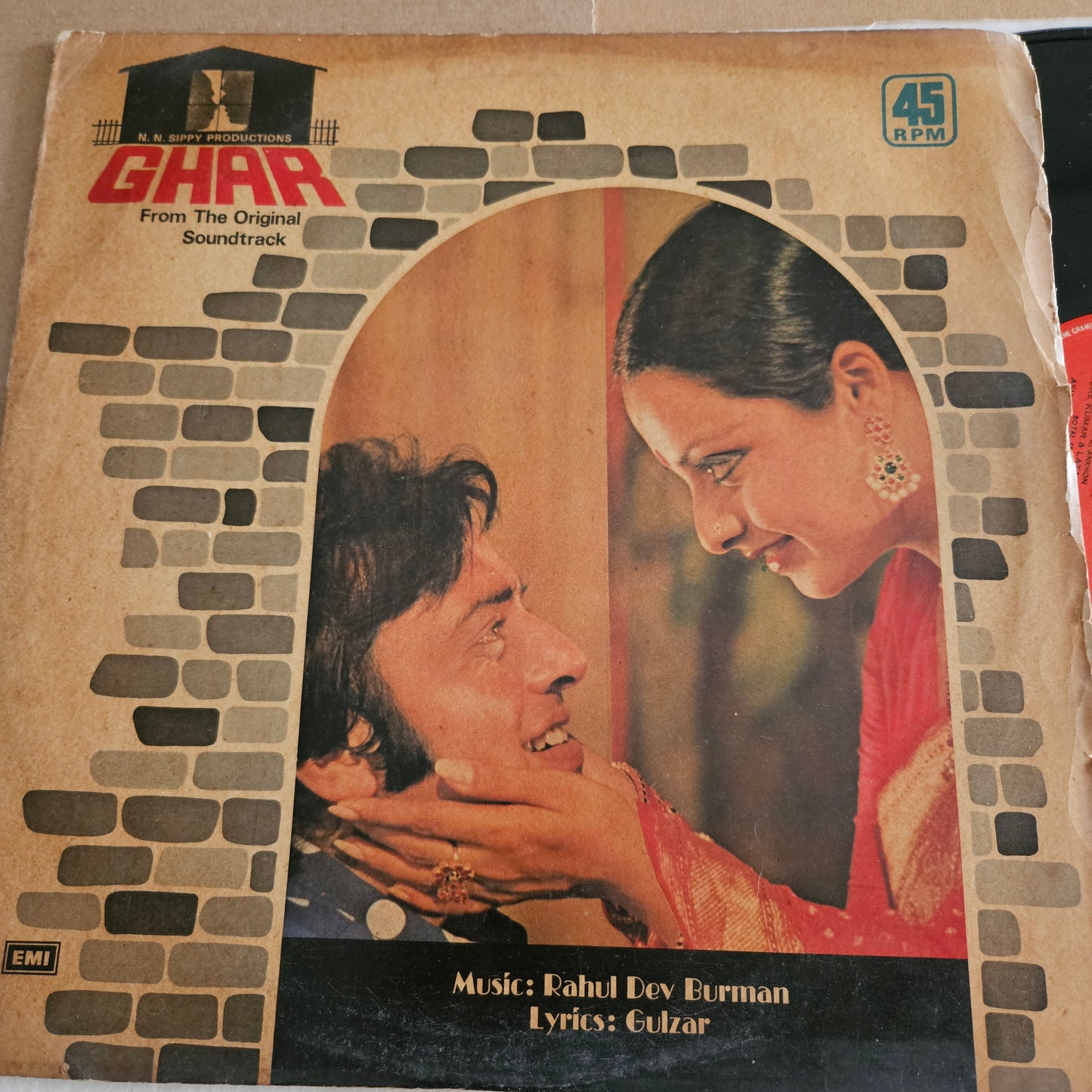 GHAR - R. D. Burman and Gulzar, Kishore and Lata Magic in  near mint- original first release soundtrack 45NLP1009 45 rpm LP