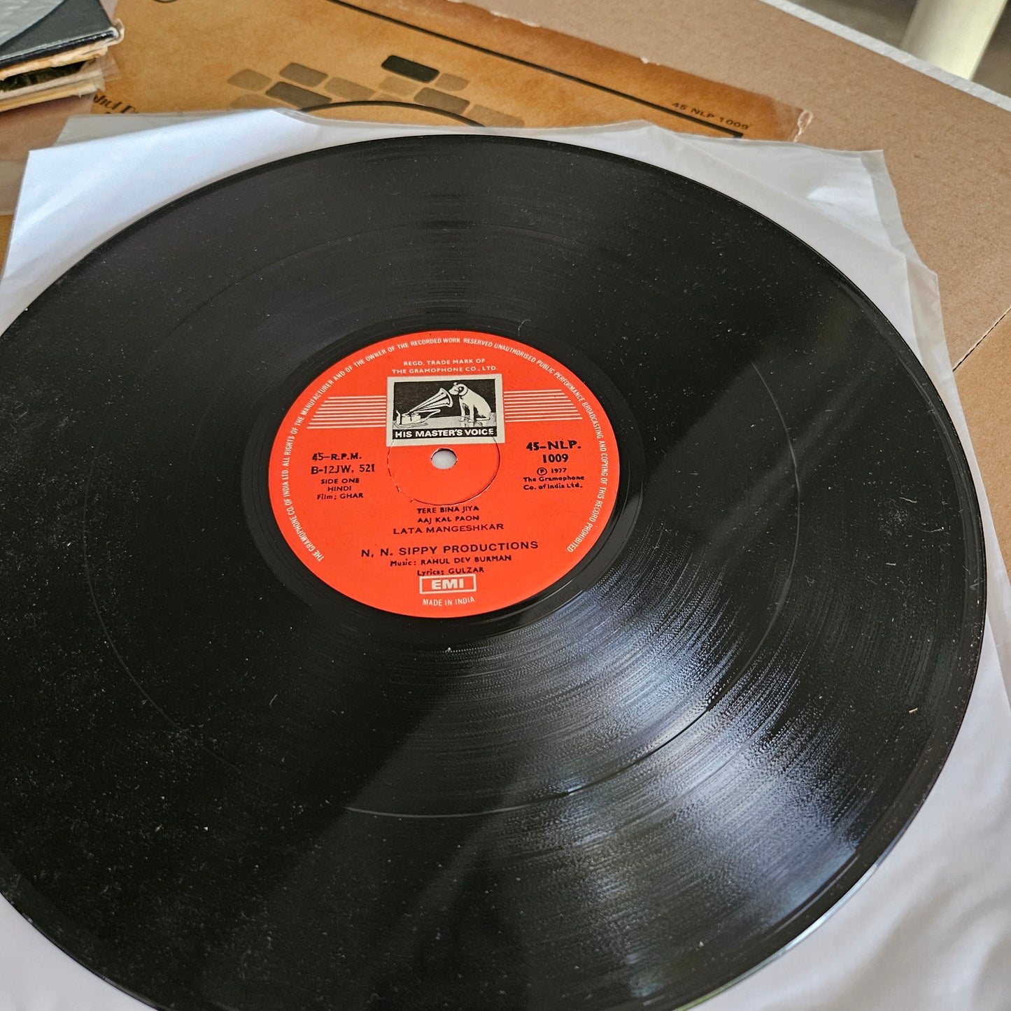 GHAR - R. D. Burman and Gulzar, Kishore and Lata Magic in  near mint- original first release soundtrack 45NLP1009 45 rpm LP