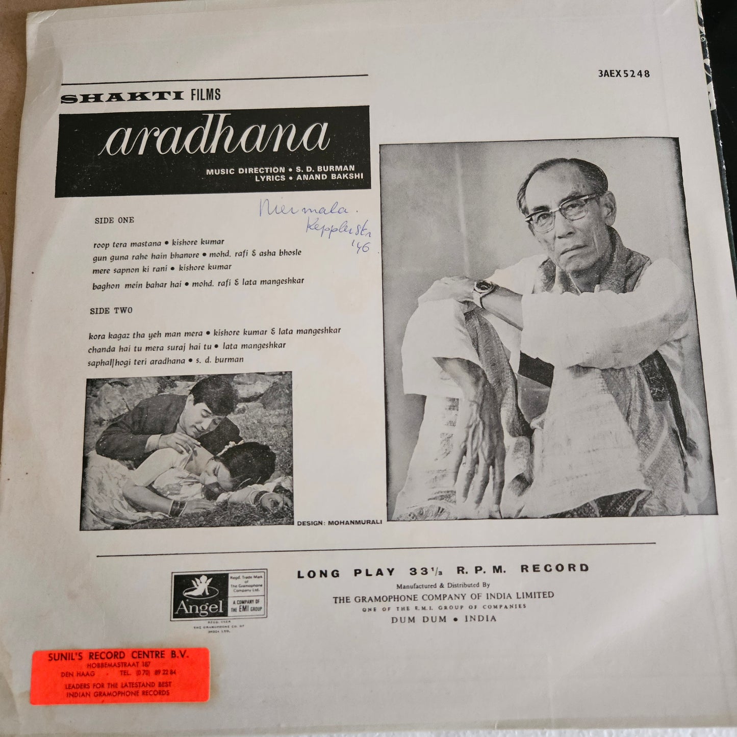 Aradhana - Super duper hit of S. D. Burman in near mint from original soundtrack 3AEX5248