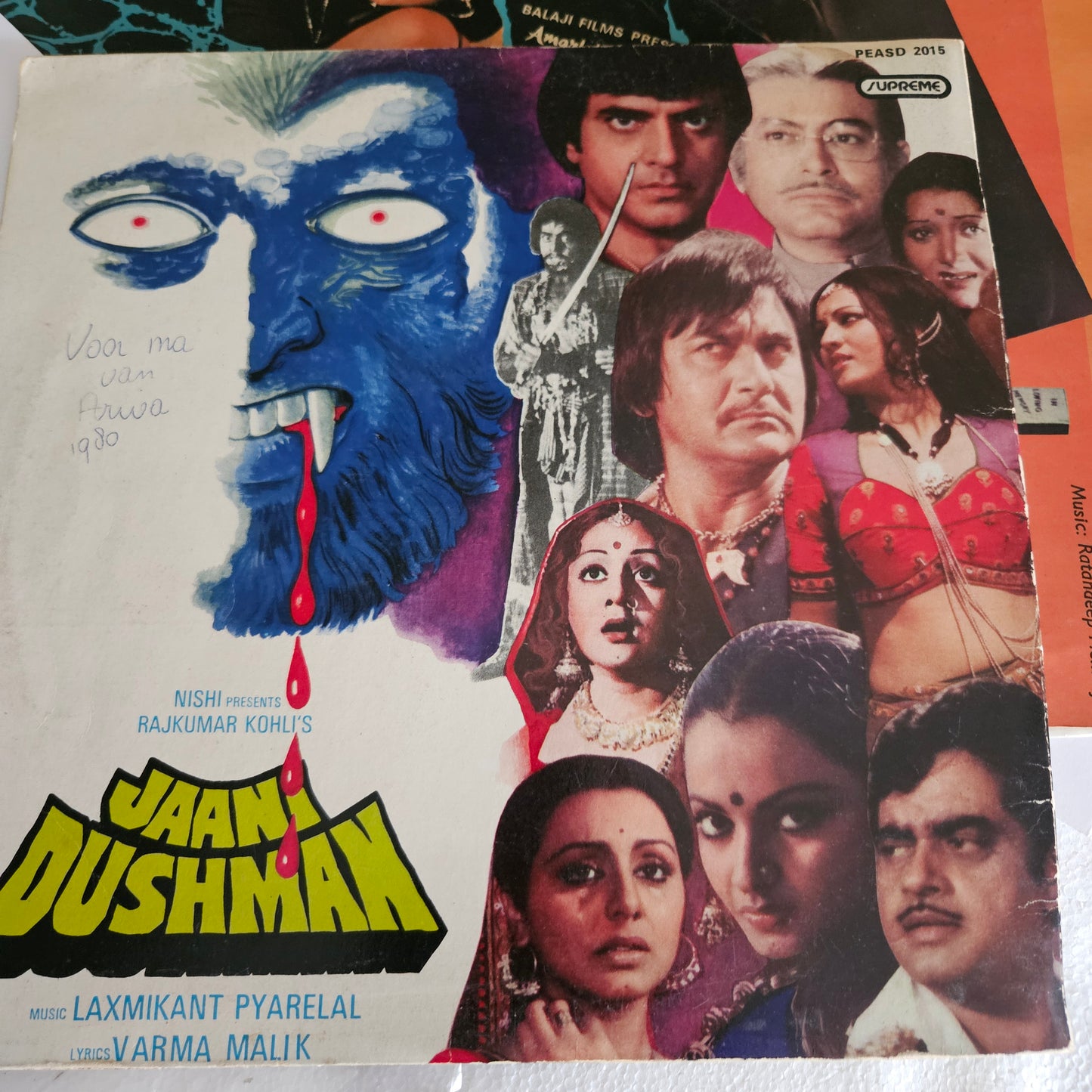 Jaani Dushman - Blue colored  LP - Supreme Stereo Gatefold edition In excellent condition from original soundtracks PEASD2015