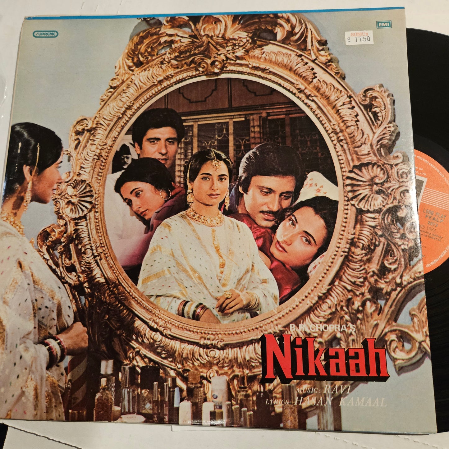 Nikaah - Ravi and Yash Chopra superhit in Supreme stereo In near mint from original soundtrack -supreme series PEALP 2073