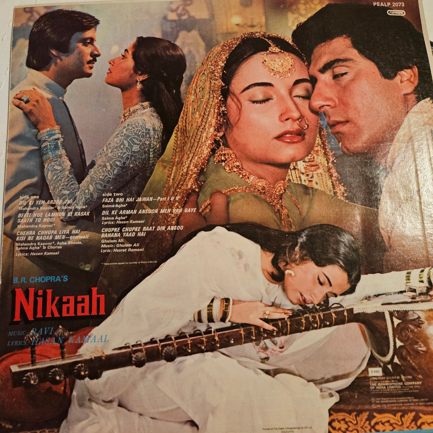 Nikaah - Ravi and Yash Chopra superhit in Supreme stereo In near mint from original soundtrack -supreme series PEALP 2073