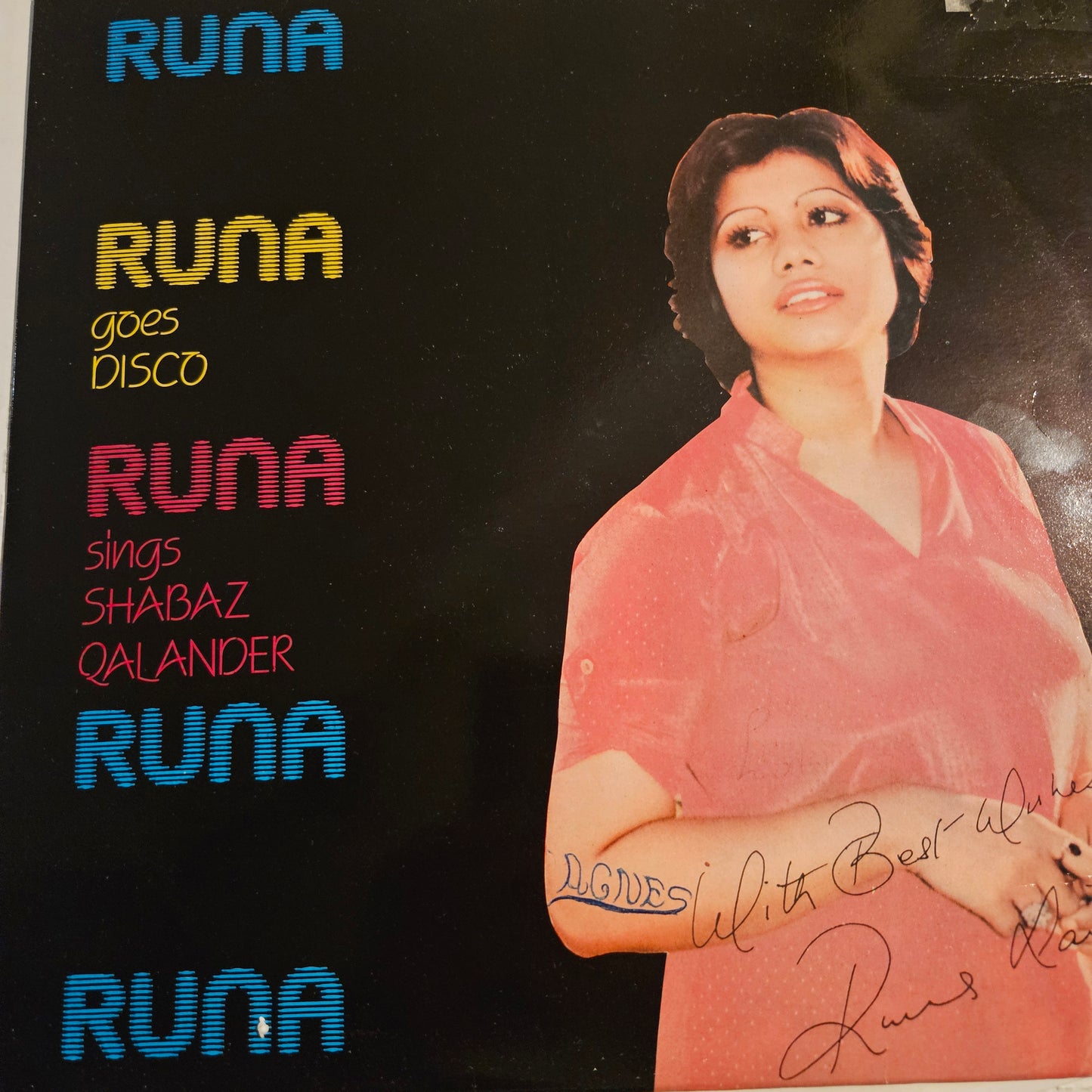 Runa Laila - Runa Goes Disco featuring Shabaz Qalandar near mint Made in Uk IRH LP006