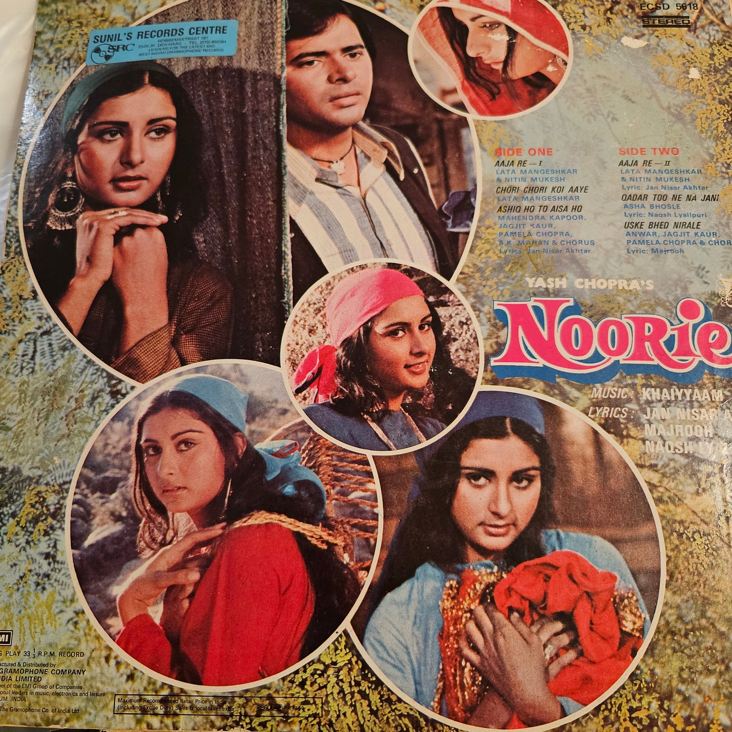 Noorie - Khayyam blockbuster album in near mint condition in stereo from original soundtrack - ECSD 5618