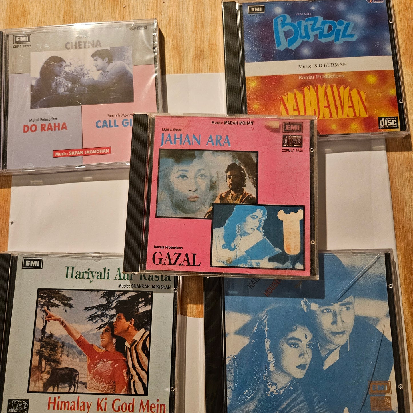 Bollywood CD package  - 5 Audio cds made in uk from original soundtracks -ostukmade