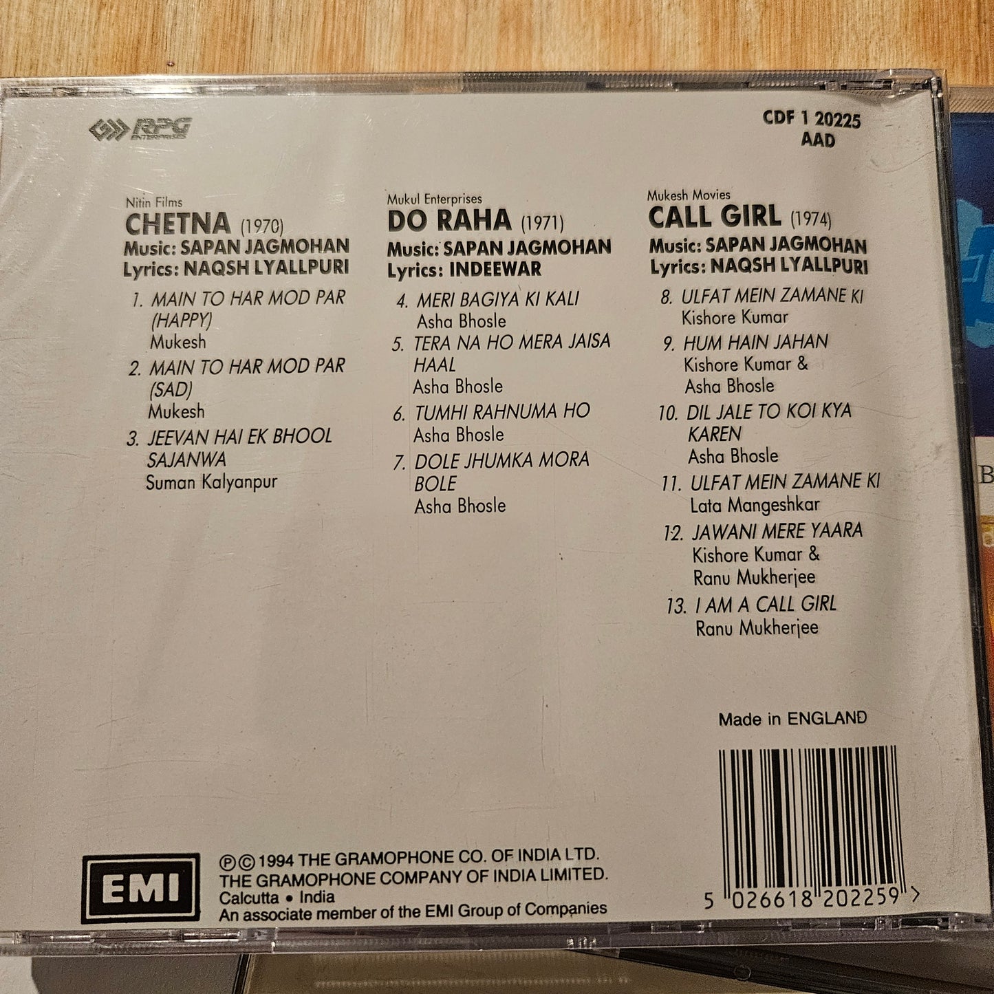 Bollywood CD package  - 5 Audio cds made in uk from original soundtracks -ostukmade