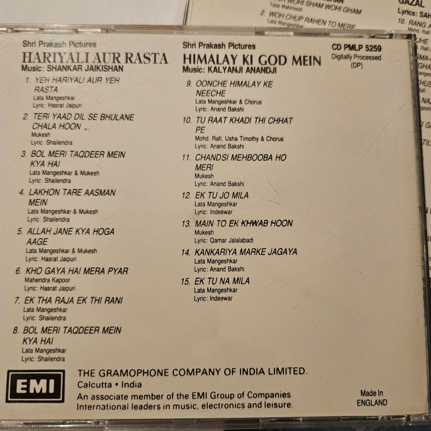 Bollywood CD package  - 5 Audio cds made in uk from original soundtracks -ostukmade