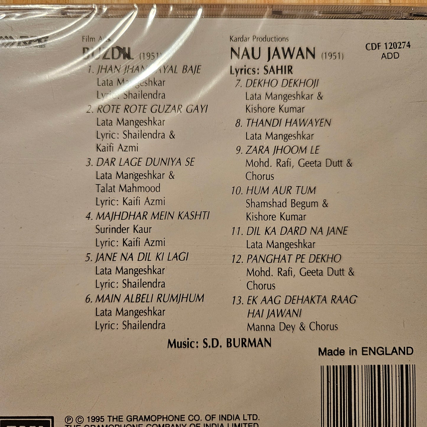 Bollywood CD package  - 5 Audio cds made in uk from original soundtracks -ostukmade