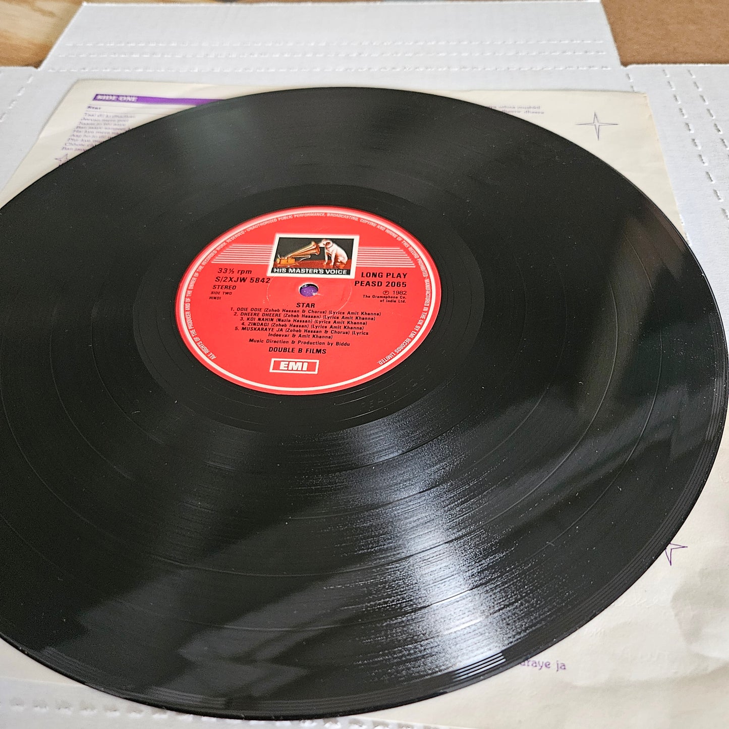Star (1982) - Nazia & Zoheb Hassan* - and  - Biddu Star in Excellent condition original soundtrack in Supreme Stereo PEASD 2065
