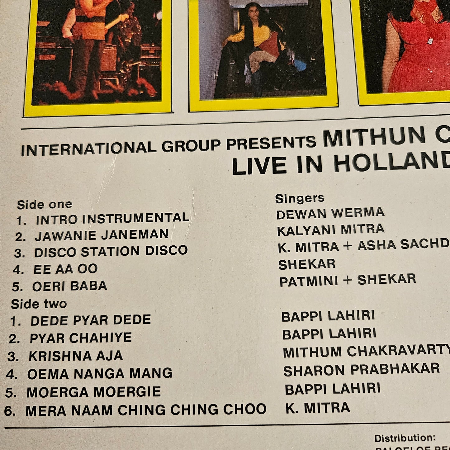 Mithun Chakravarty* / Bappi Lahiri ‎– International Group Presents: Mithun Chakravarty With Bappi Lahiri Disco Night Show - Live in Holland in near mint