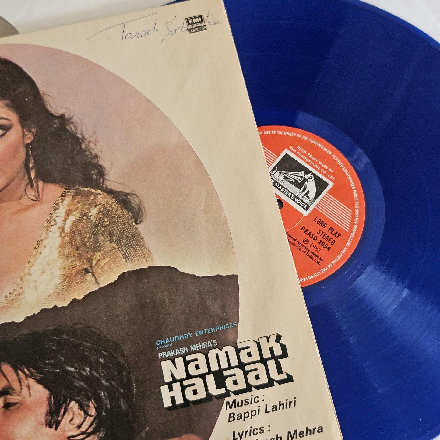 Color Blue Namak Halal - Bappi Lahiri - superhit blockbuster gatefold in VG condition in Supreme Stereo PEASD 2054