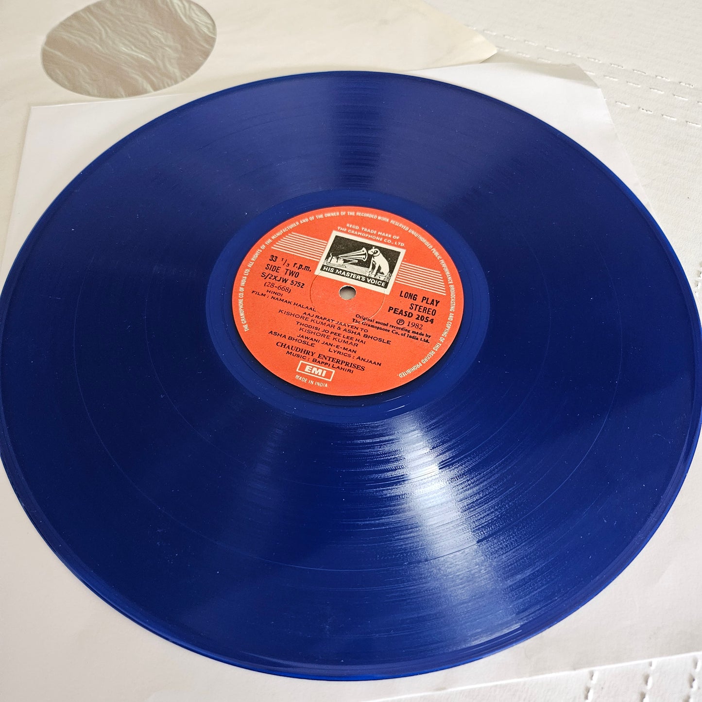 Color Blue Namak Halal - Bappi Lahiri - superhit blockbuster gatefold in VG condition in Supreme Stereo PEASD 2054