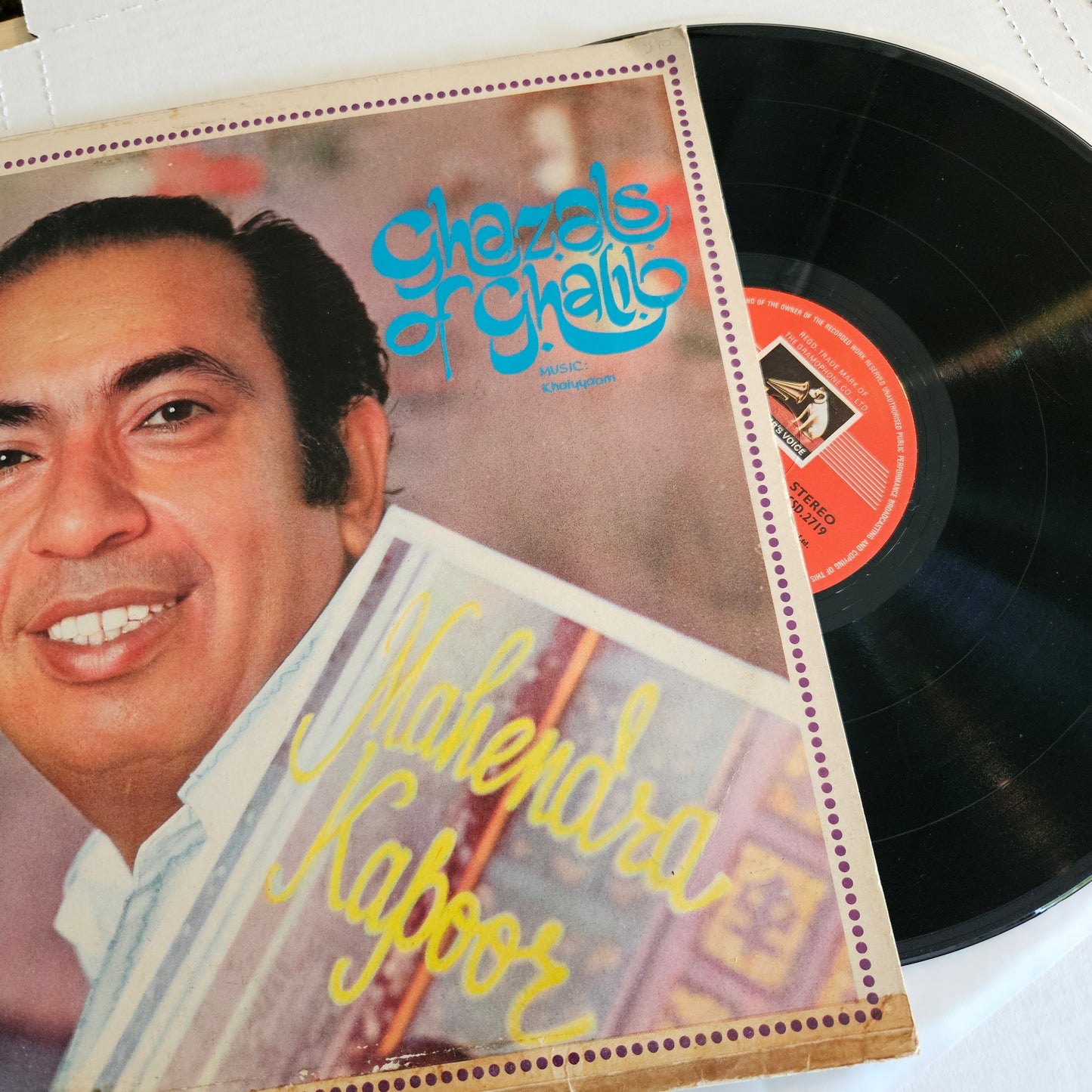 Mahendra Kapoor - Ghazals of Mirza Ghalib - music by Khaiyaam - in near mint condition - rare collection of ghazals ECSD 2719 in stereo  HMV 1st pressing