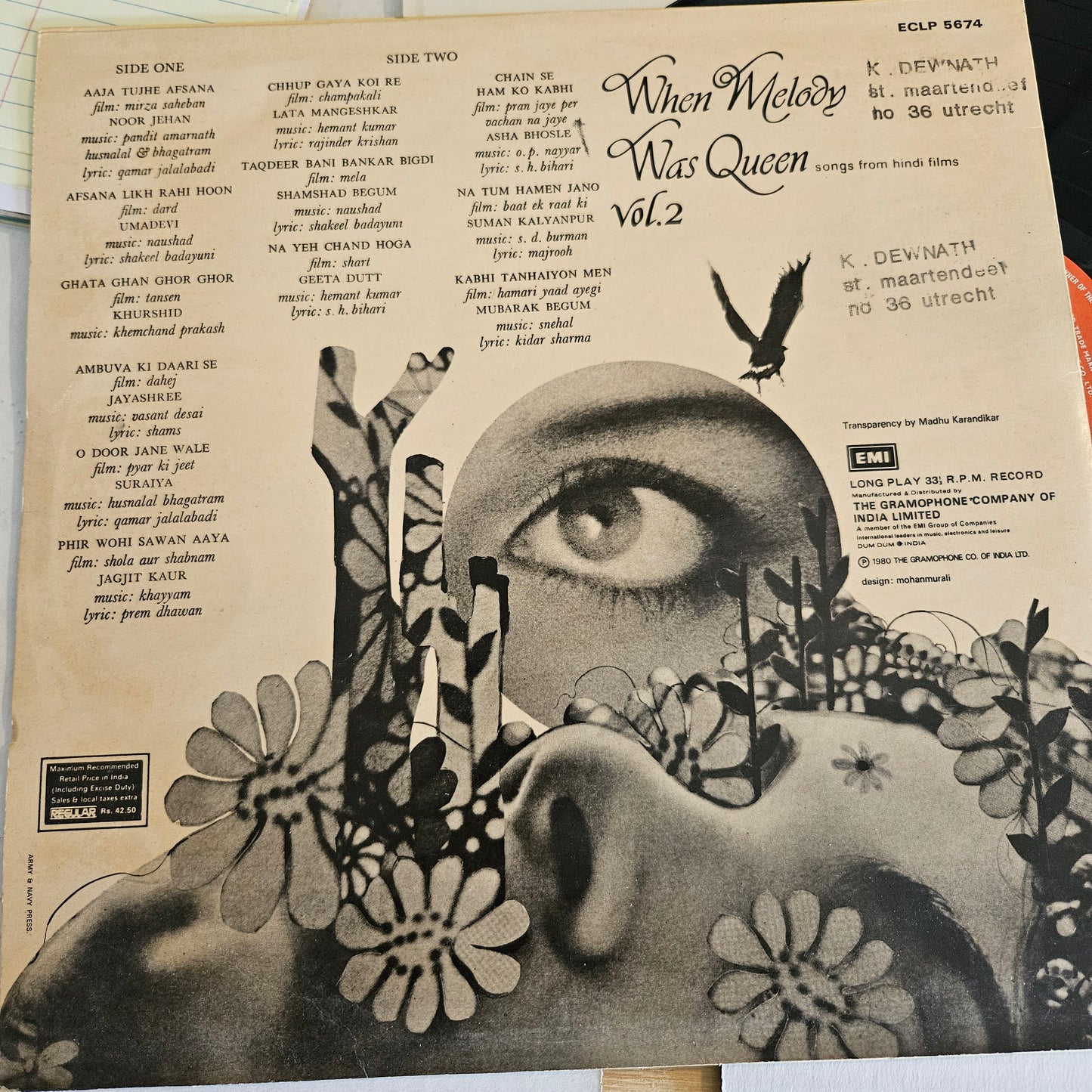 When Melody was queen  Volume 2 - Old classics in near mint condition from original soundtracks ECLP 5674 see tracklist in description - super collection