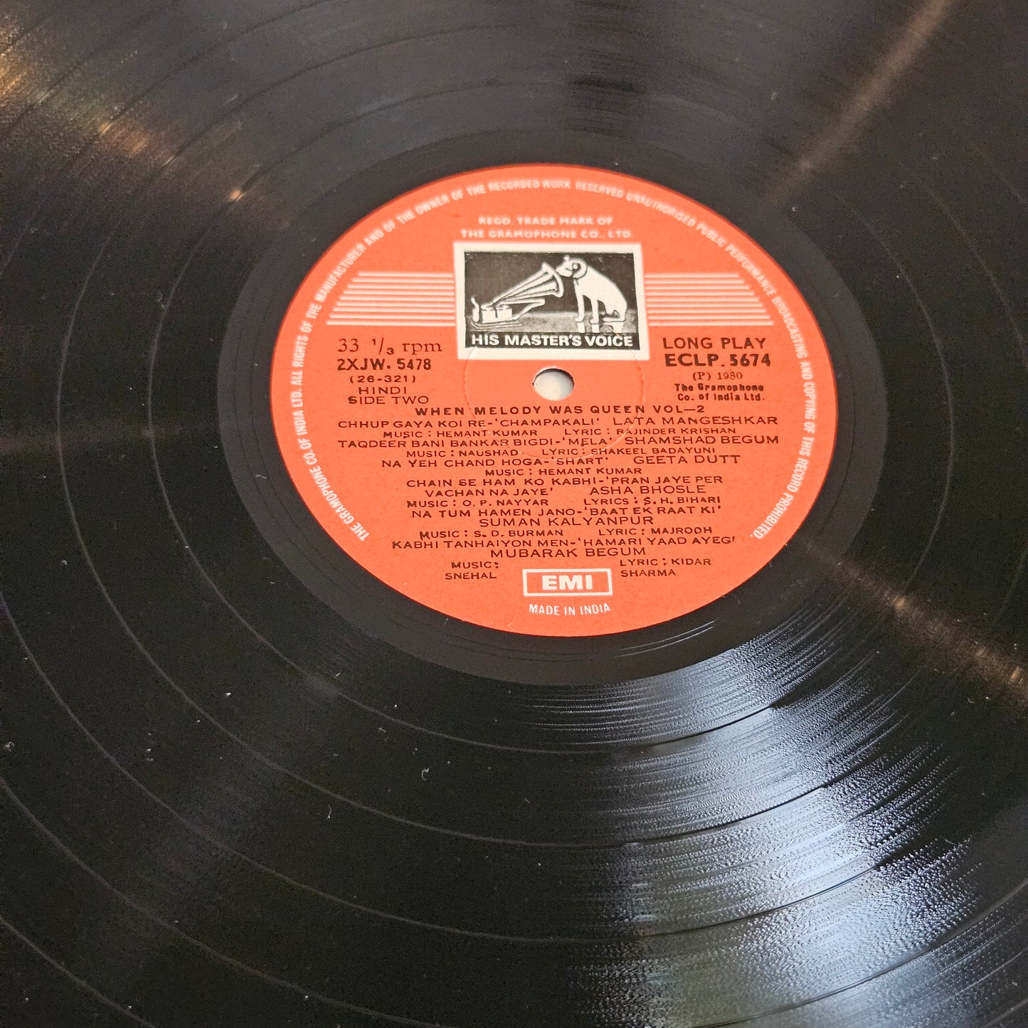 When Melody was queen  Volume 2 - Old classics in near mint condition from original soundtracks ECLP 5674 see tracklist in description - super collection