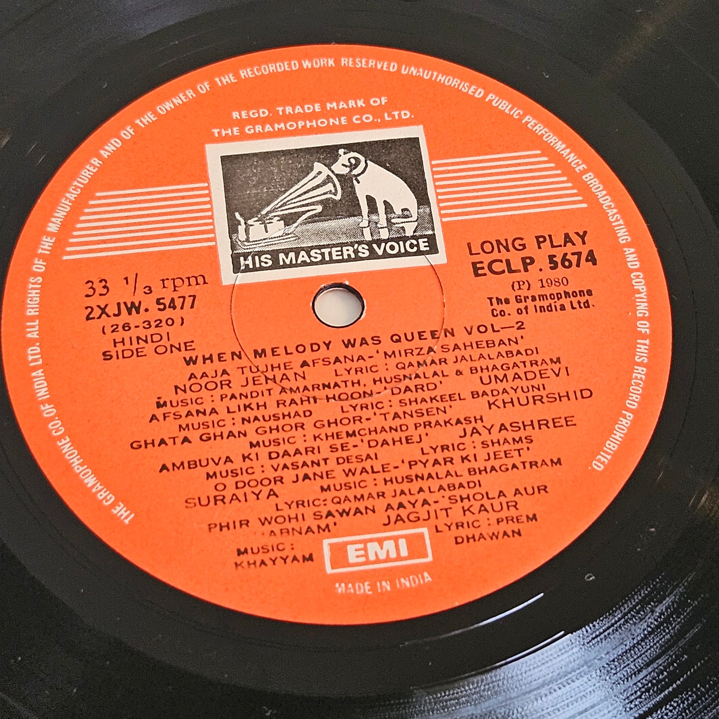 When Melody was queen  Volume 2 - Old classics in near mint condition from original soundtracks ECLP 5674 see tracklist in description - super collection