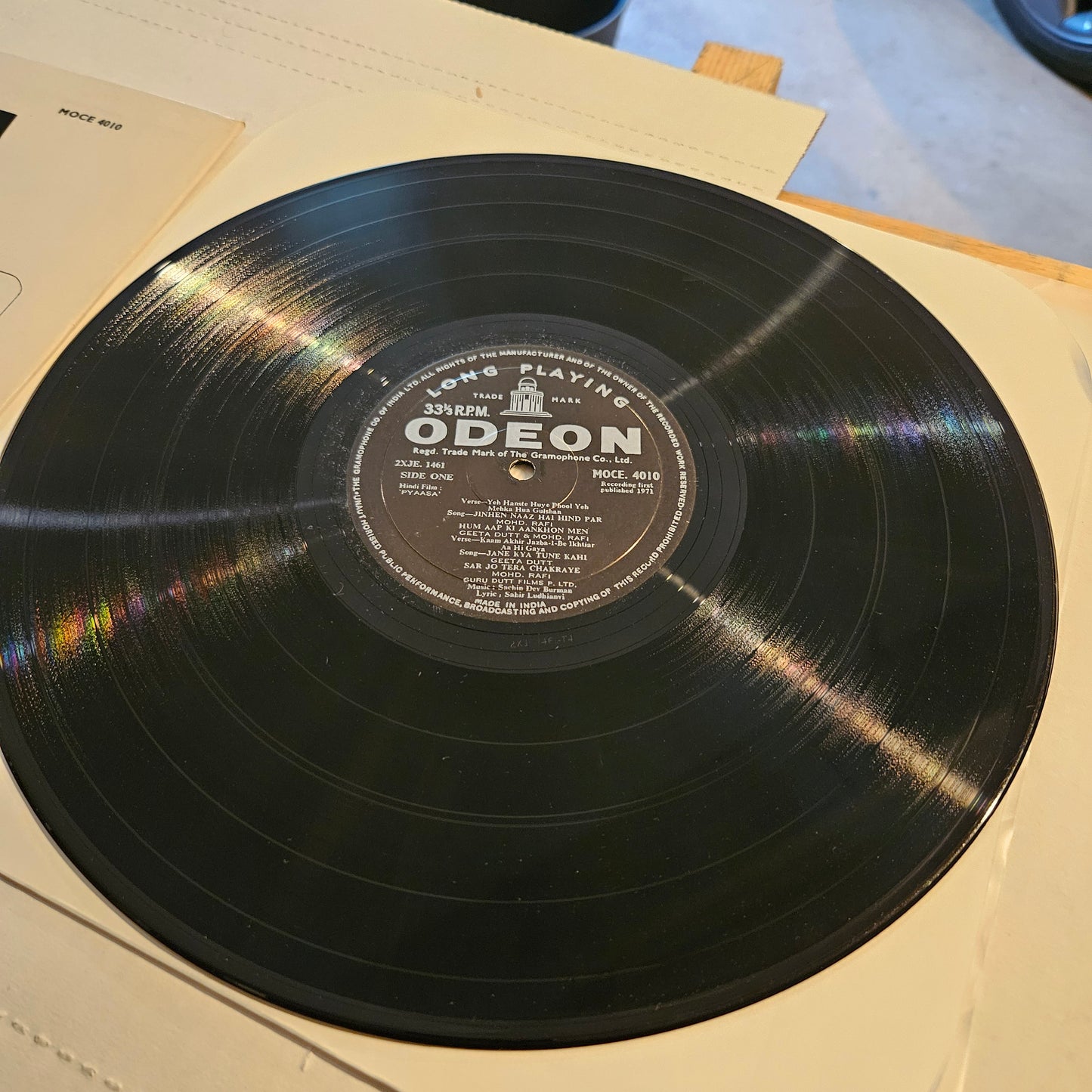 Pyaasa - S D Burman and Guru Dut eternal classic - 1st Edition Ring Odeon Edition  - near mint MOCE 4010 from original soundtrack