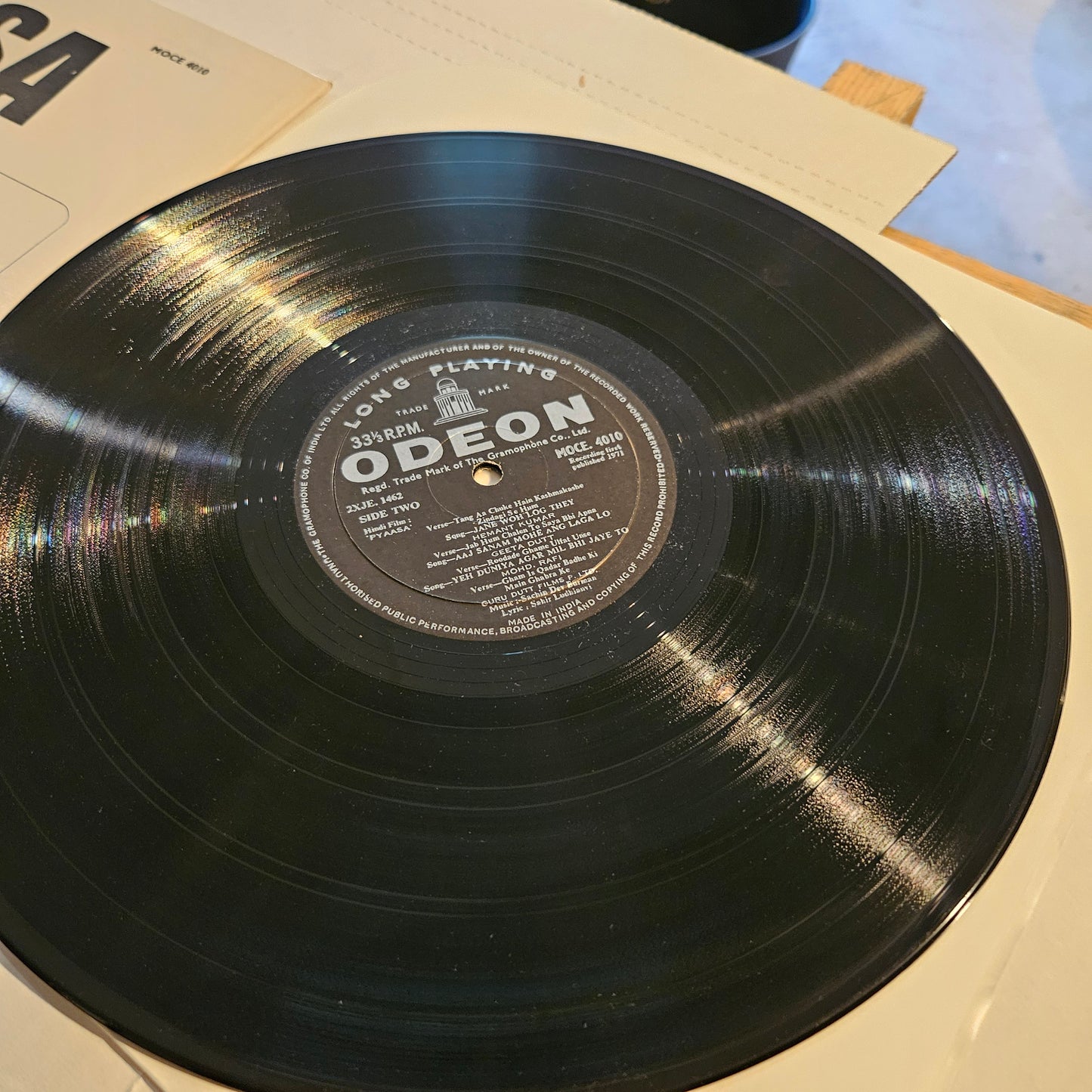 Pyaasa - S D Burman and Guru Dut eternal classic - 1st Edition Ring Odeon Edition  - near mint MOCE 4010 from original soundtrack
