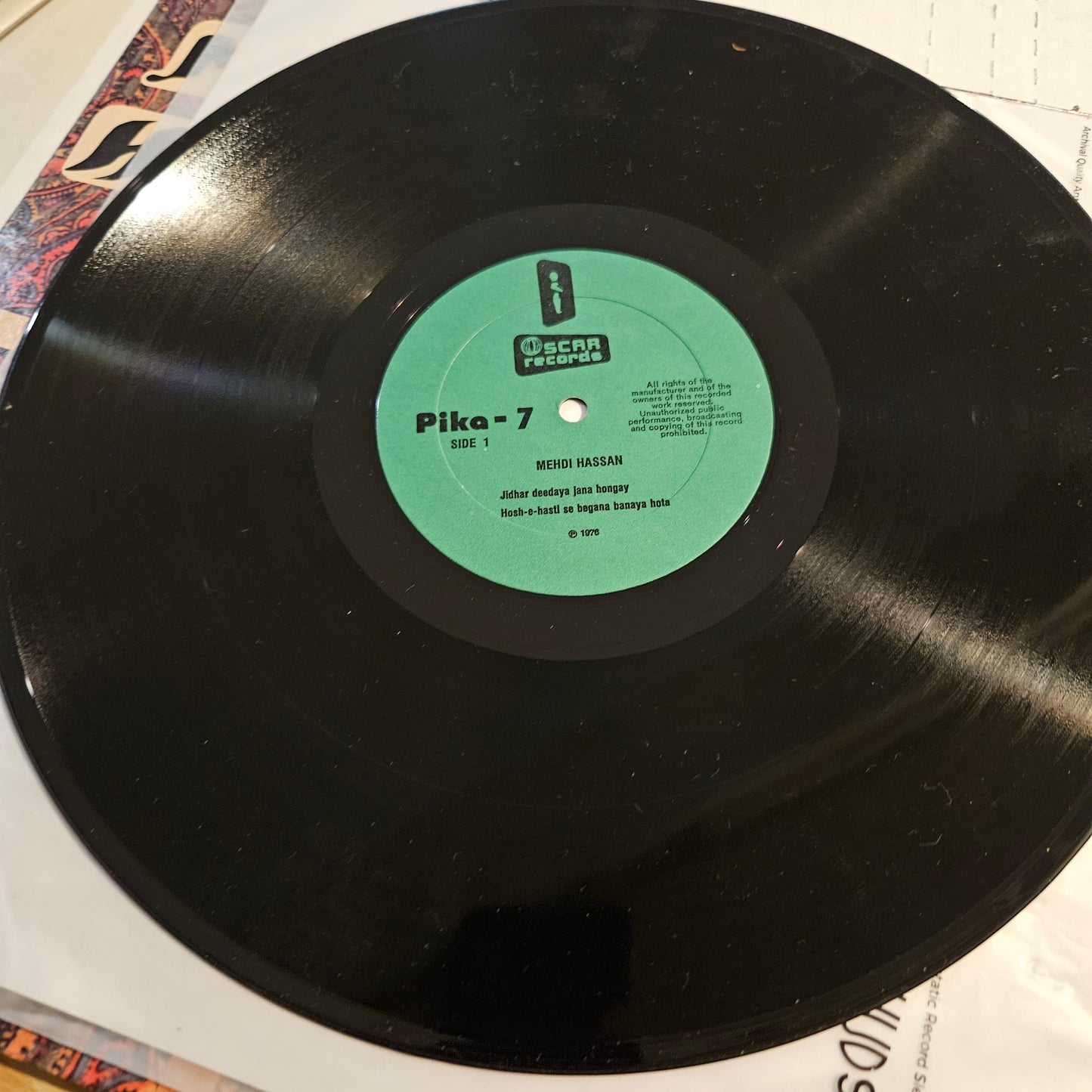Mehdi Hassan - Love and Romance in Near Mint - Recorded in New York Oscar Records PIKA-7