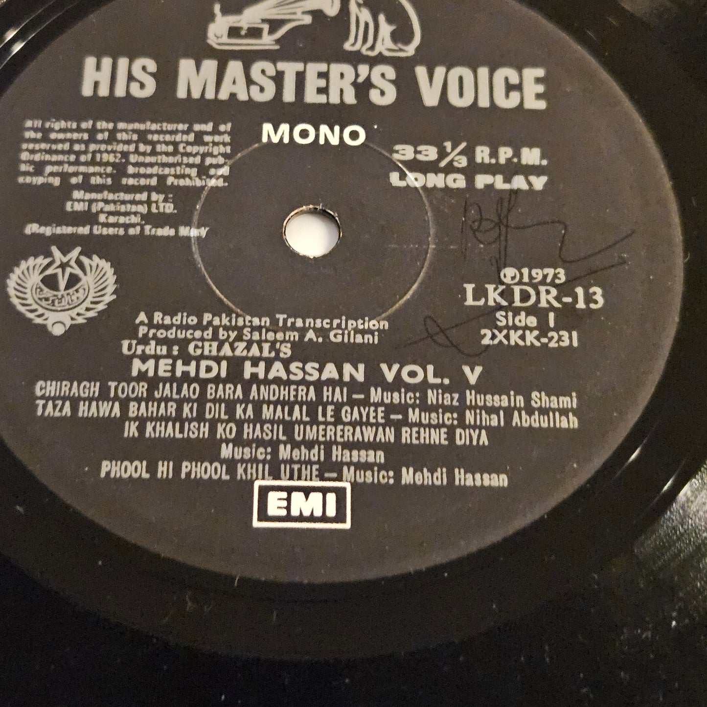 Mehdi Hassan - Ghazals in Near Mint Record LKDR-13