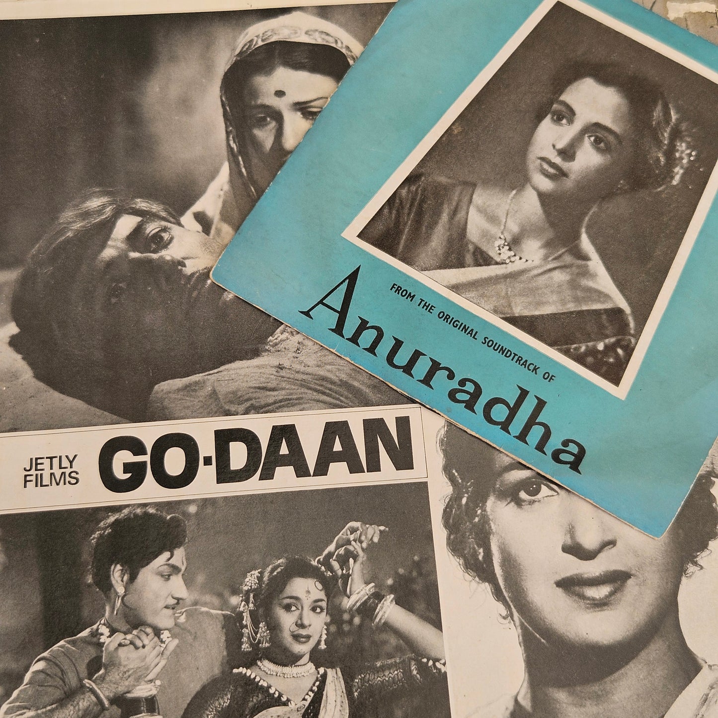 Anuradha and Go-Daan - Pt Ravi Shankar's 2  classics in Excellent condition from original soundtrack ep TAe1041 and LP - ECLP 5981