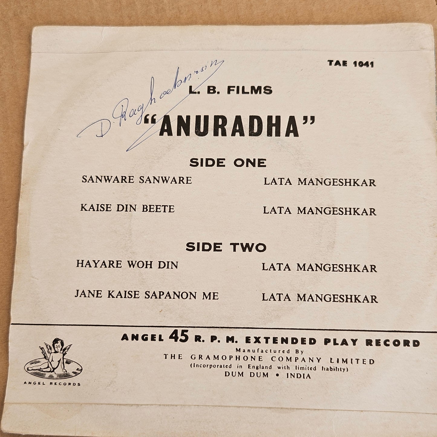 Anuradha and Go-Daan - Pt Ravi Shankar's 2  classics in Excellent condition from original soundtrack ep TAe1041 and LP - ECLP 5981