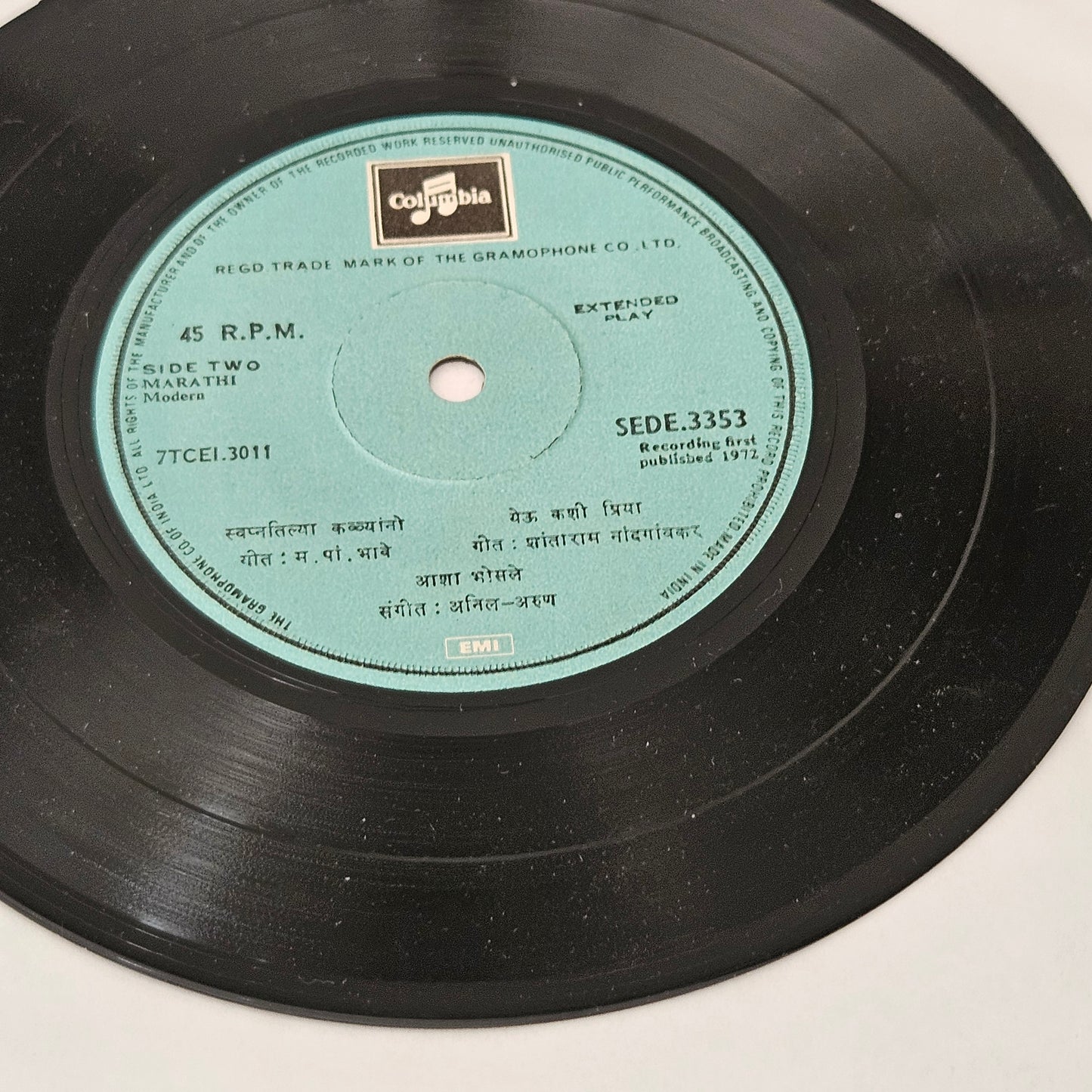 Asha Bhosle's - Marathi geete Marathi EP - SEDE 3353 in near mint