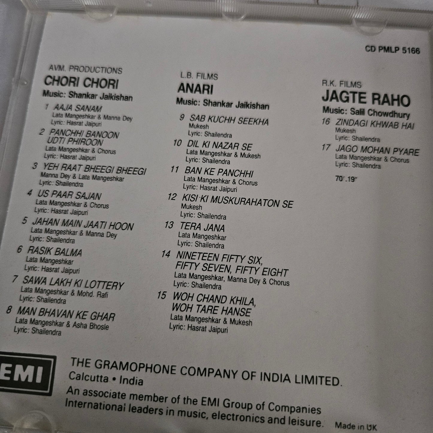 chori chori, Jagte Raho and Anari Made in UK - GST/VAT included in price