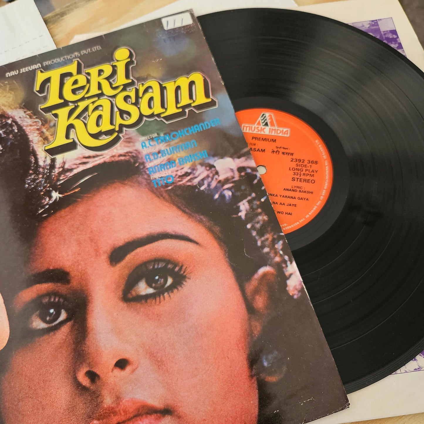 TERI KASAM  - R. D. Burman classic with Amit Kumar superhit songs in excellent to near mint condition from original soundtrack
