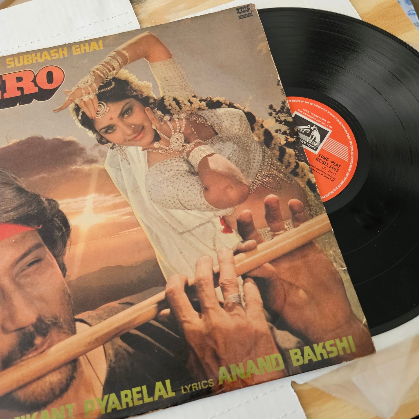 HERO (1983) - music by Laxmikant Pyarelal in excellent condition from original soundtrack