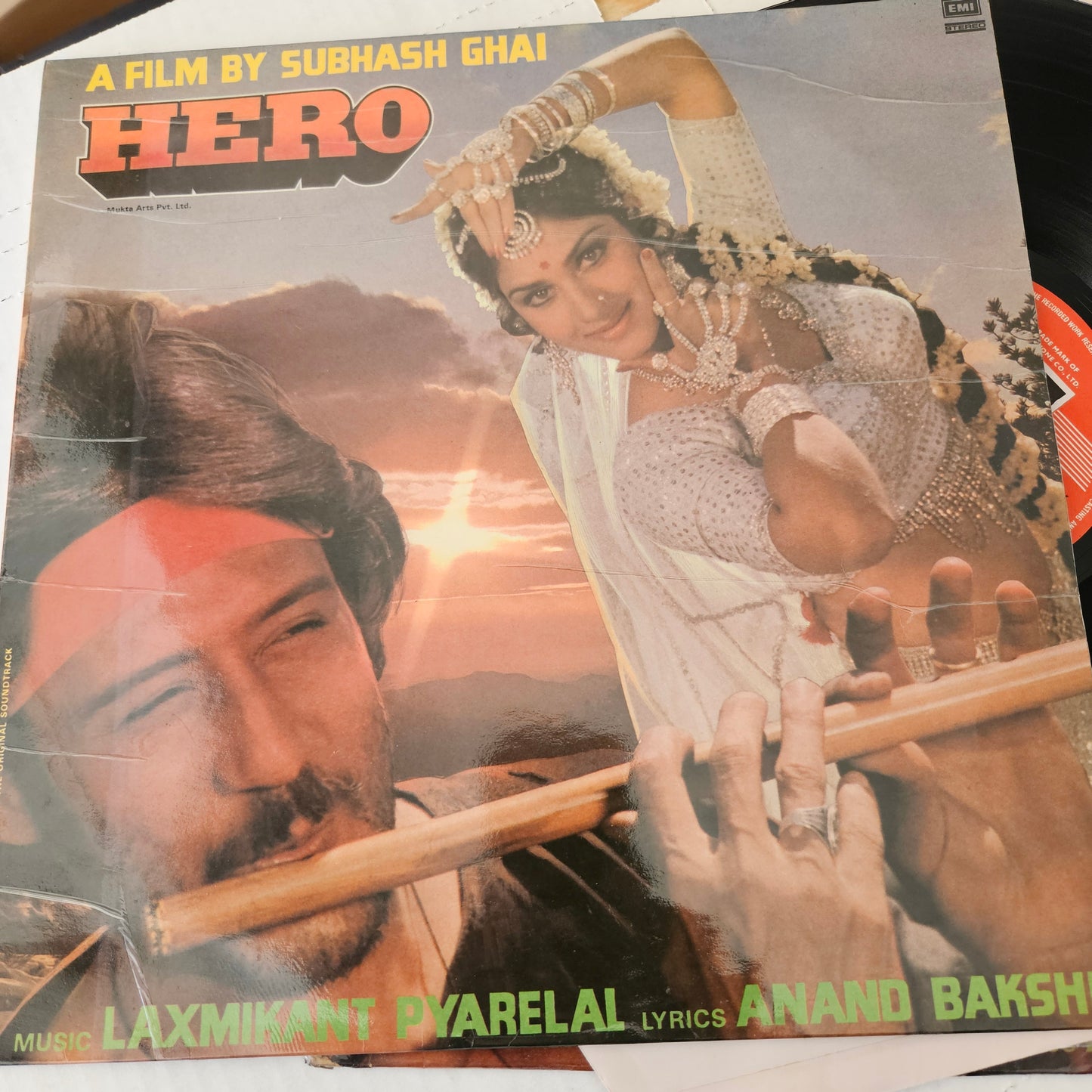 HERO (1983) - near mint - music by Laxmikant Pyarelal from original soundtrack - flawless cover and record
