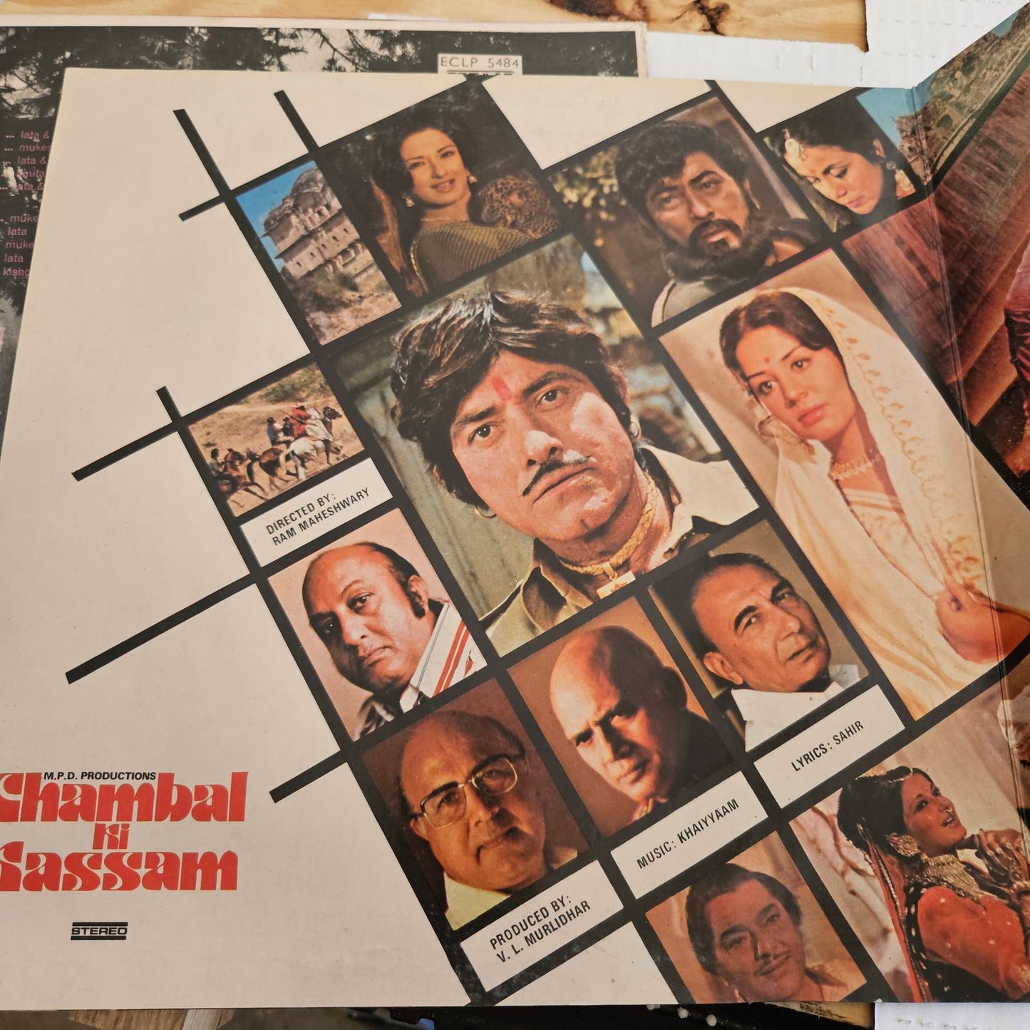 3 lps Classic Khaiyyam and Sahir Ludhiyanvi , Kabhi Kabhie, Chambal ki Kasam and Trishul  in Near mint condition from original soundtracks Supreme Stereo recording