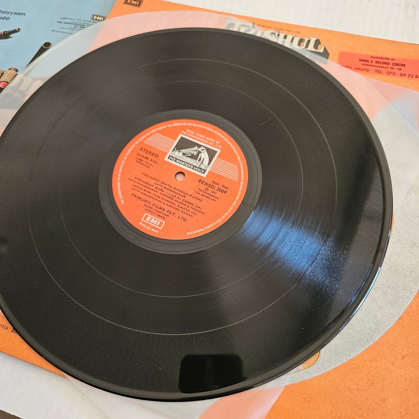 3 lps Classic Khaiyyam and Sahir Ludhiyanvi , Kabhi Kabhie, Chambal ki Kasam and Trishul  in Near mint condition from original soundtracks Supreme Stereo recording