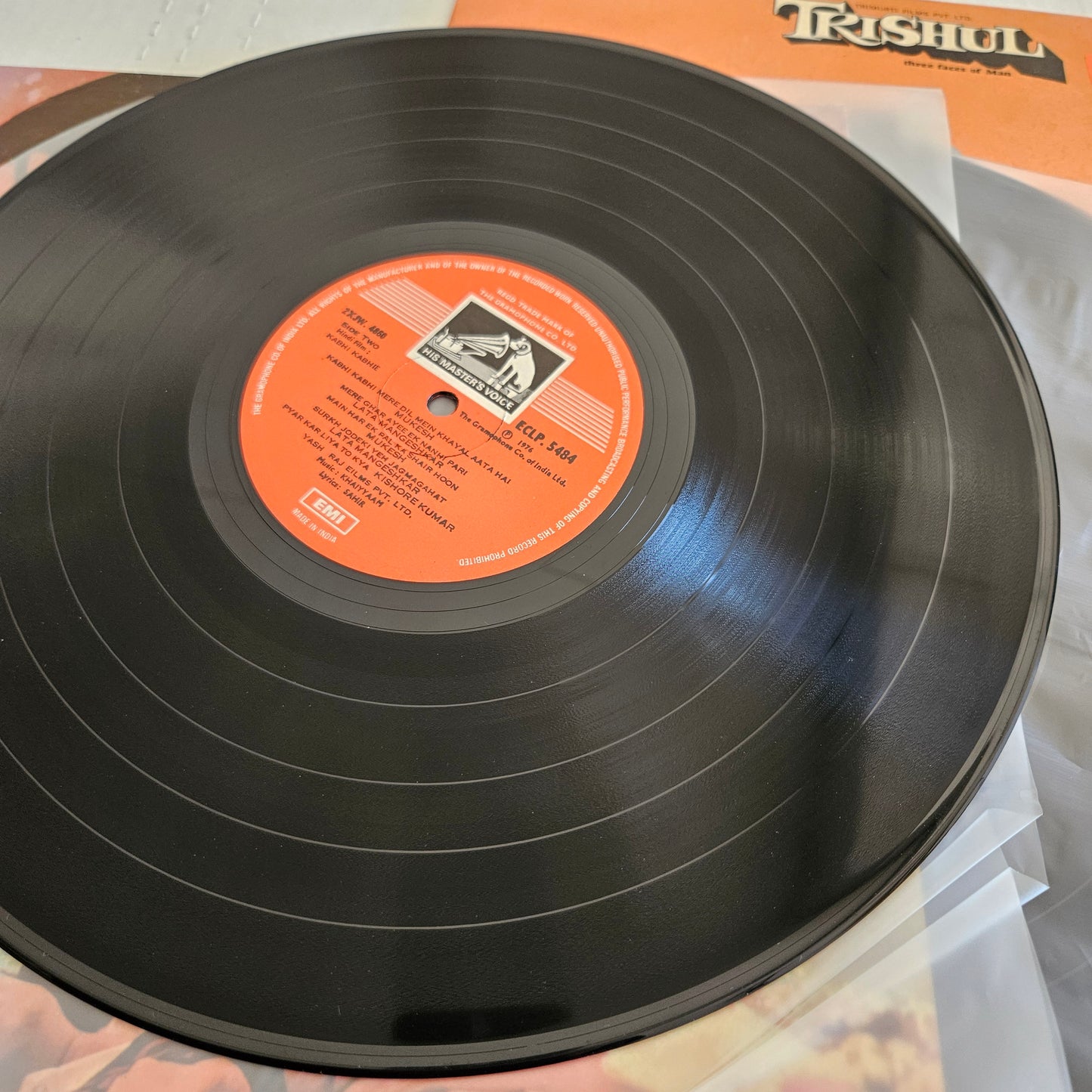 3 lps Classic Khaiyyam and Sahir Ludhiyanvi , Kabhi Kabhie, Chambal ki Kasam and Trishul  in Near mint condition from original soundtracks Supreme Stereo recording